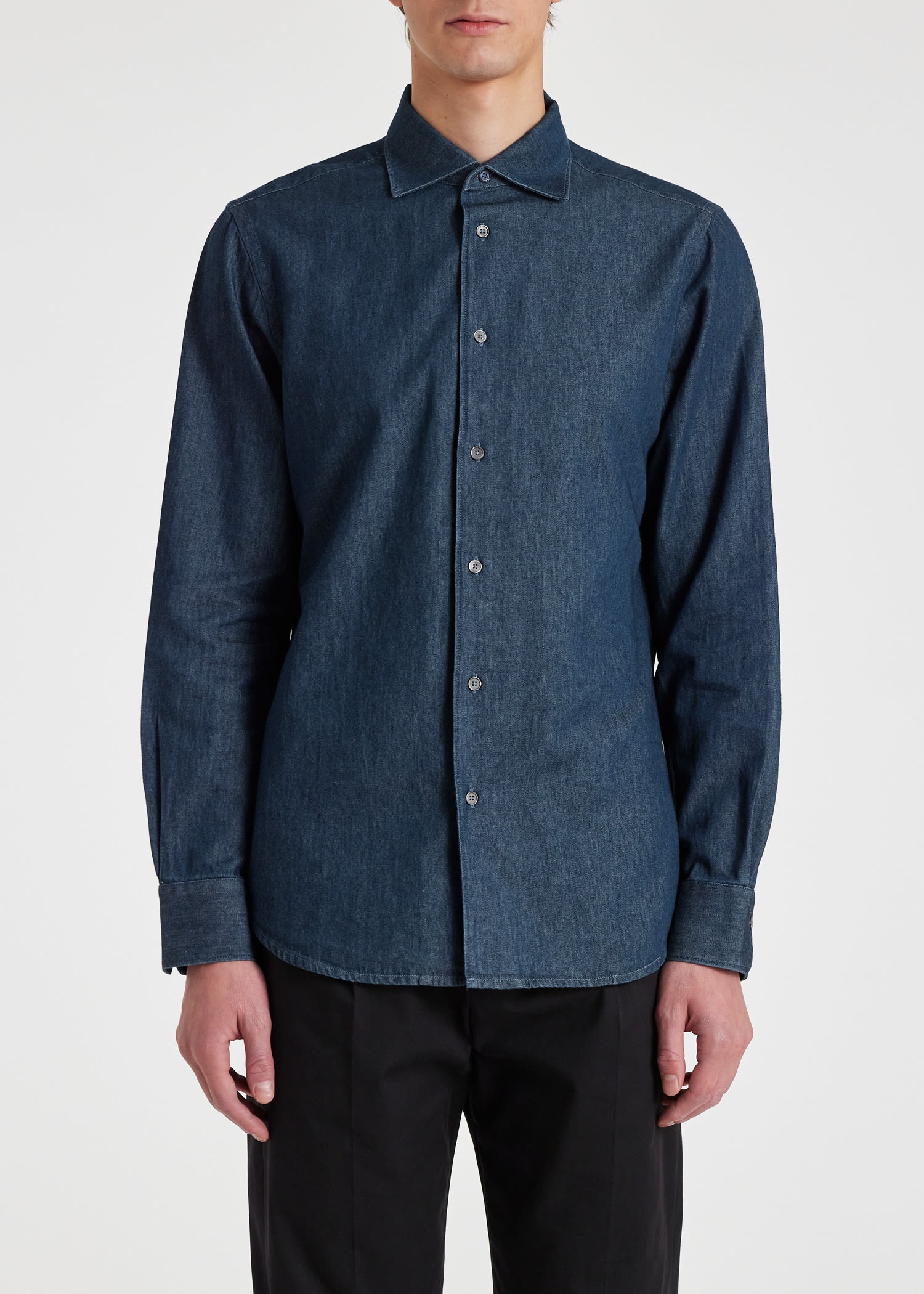 Slim-Fit Washed Cotton Denim Shirt - 3