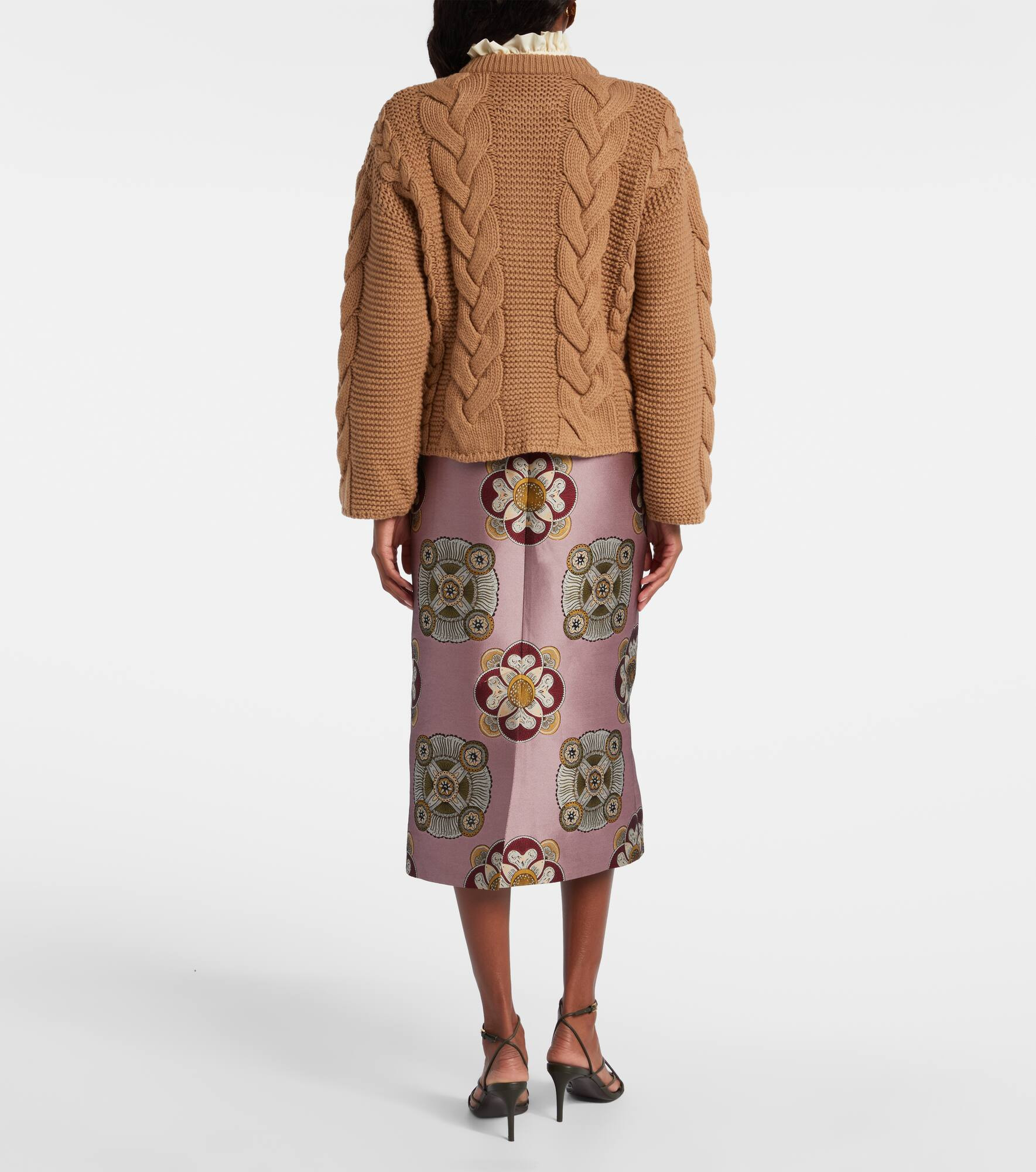 Portrait embellished cardigan - 3