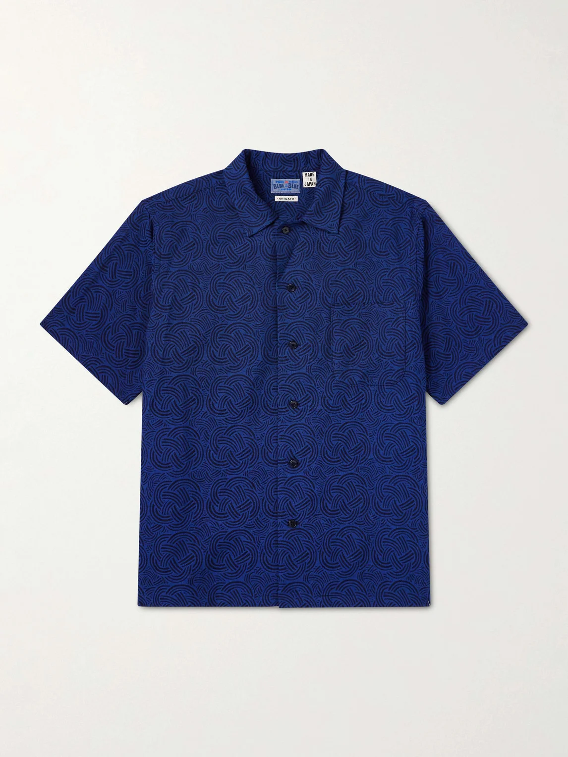 Camp-Collar Cotton-Jacquard Shirt - 1