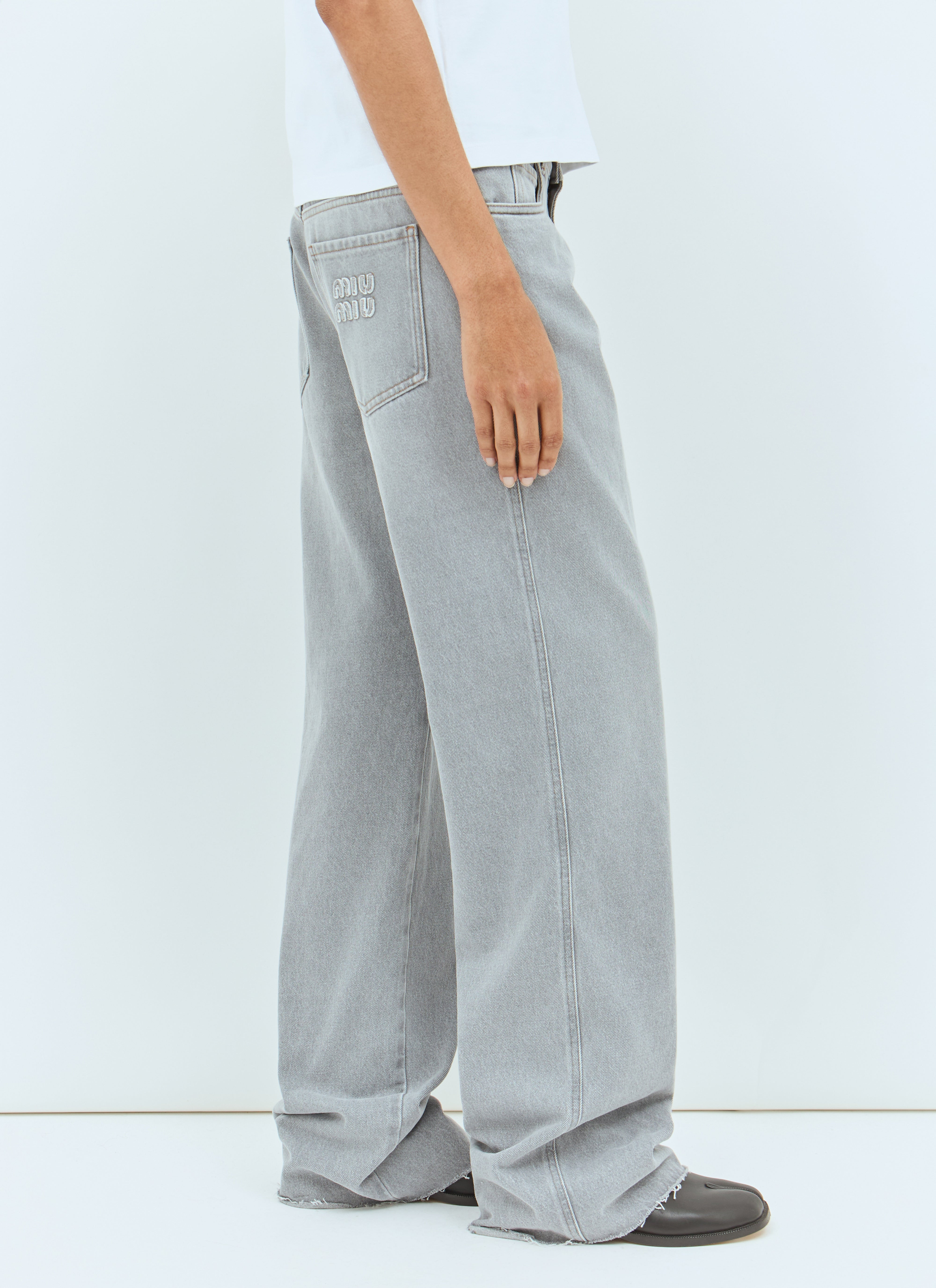 Miu Miu Women Faded Jeans - 4