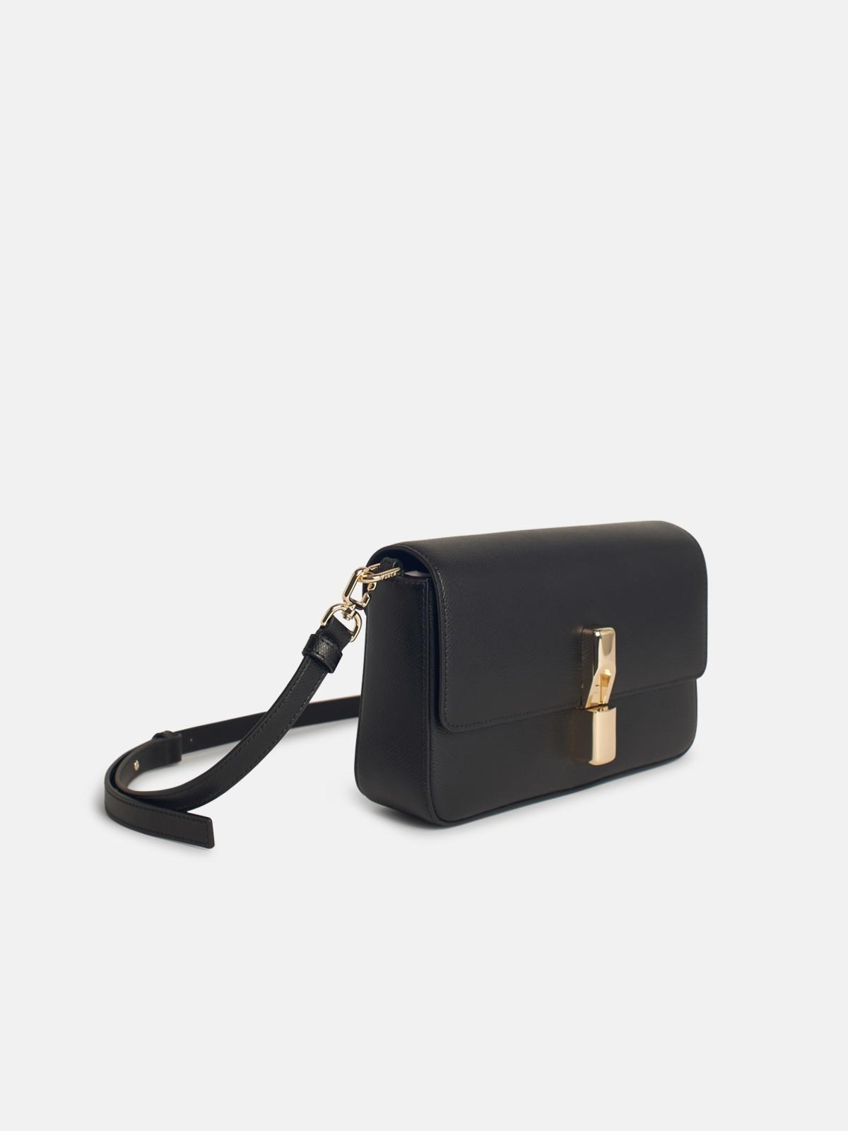 'IRIDE' SMALL BLACK LEATHER CROSSBODY BAG - 2
