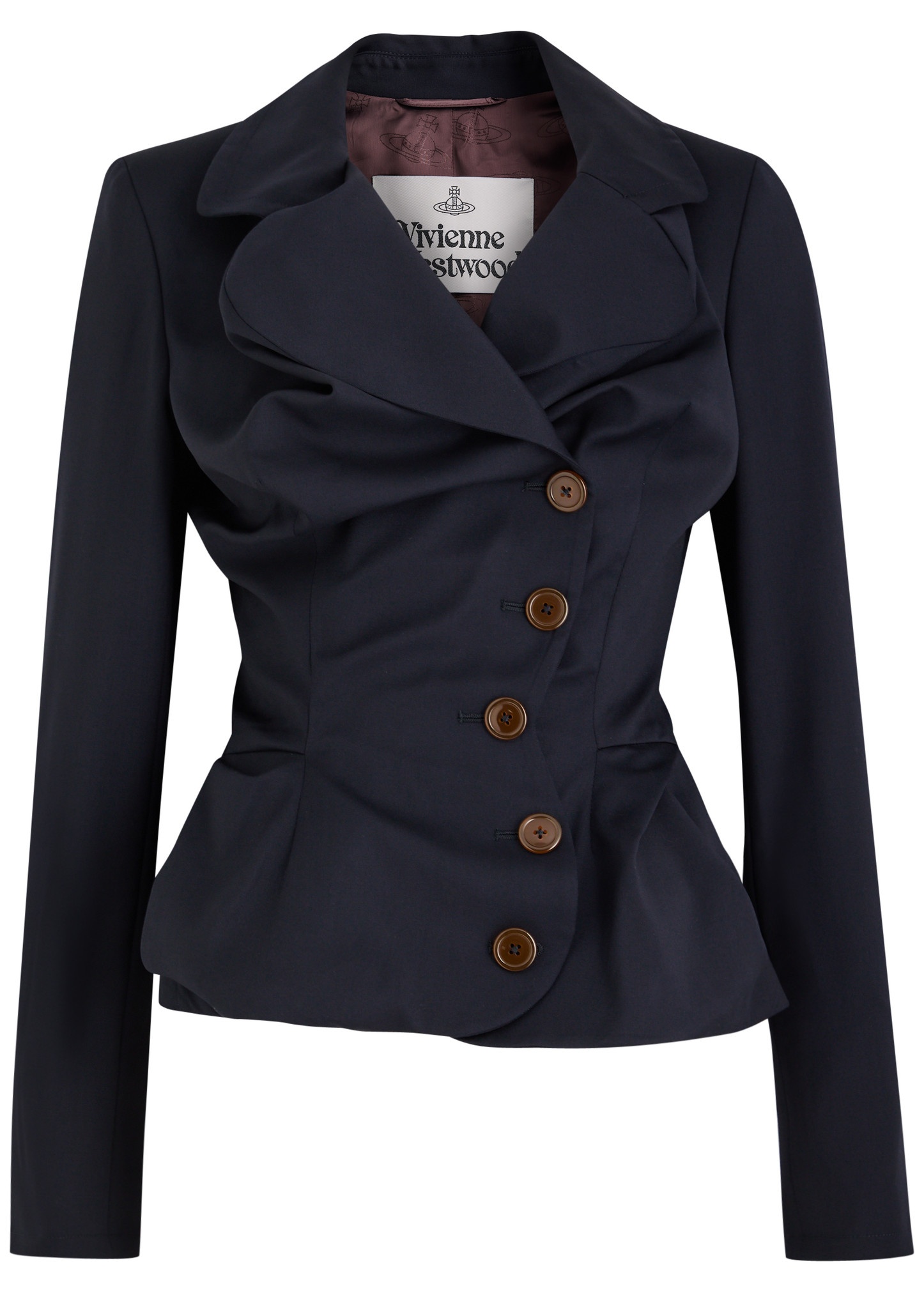 ジャケット VIVIENNE WESTWOOD Embroidered Wool Drunken Blazer Vivienne Westwood Drunken draped wool blazer | harveynichols
