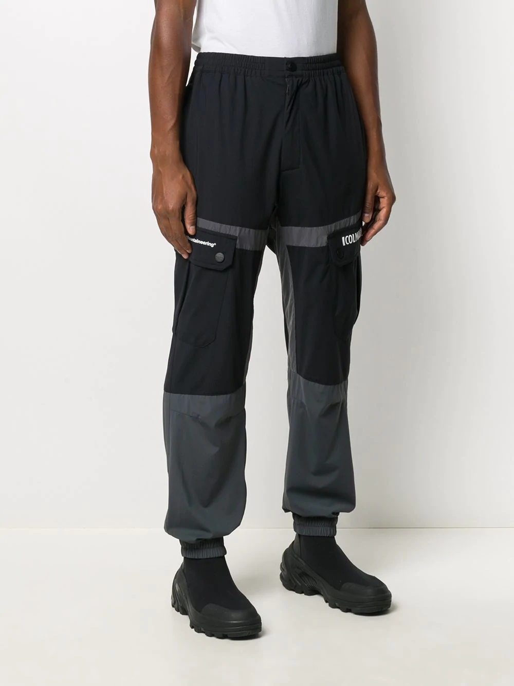 colour block utility trousers  - 3