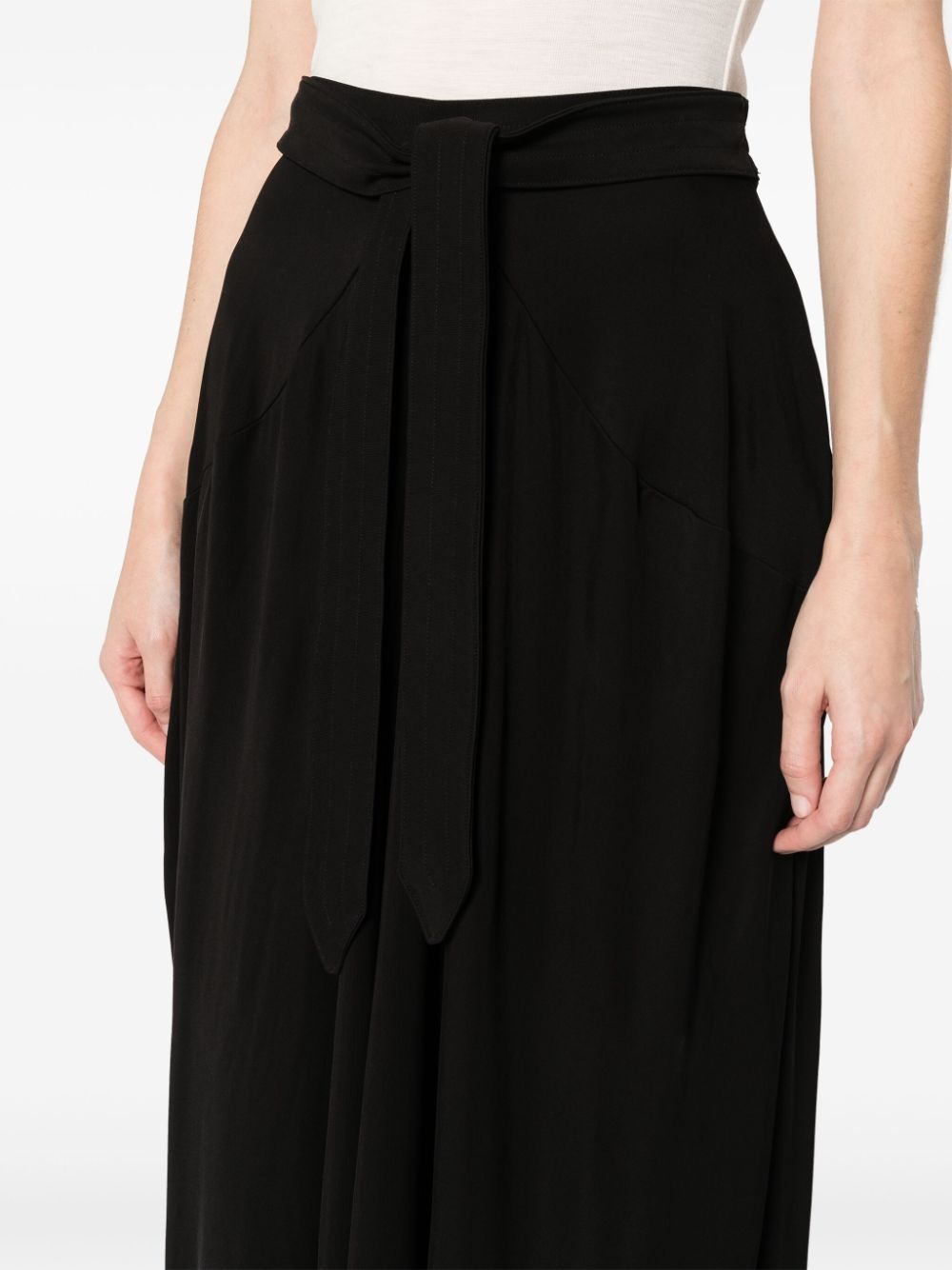 draped jersey midi skirt - 5