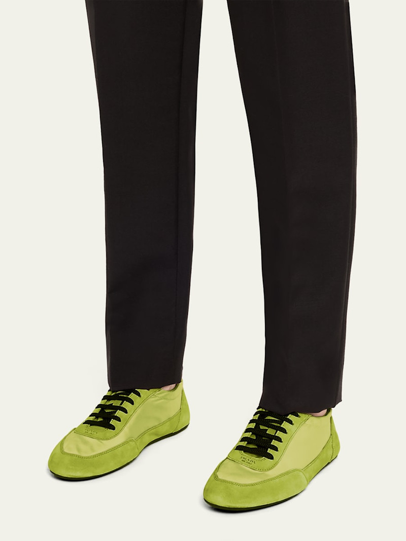 Prada Low-Top Suede Sneakers outlook