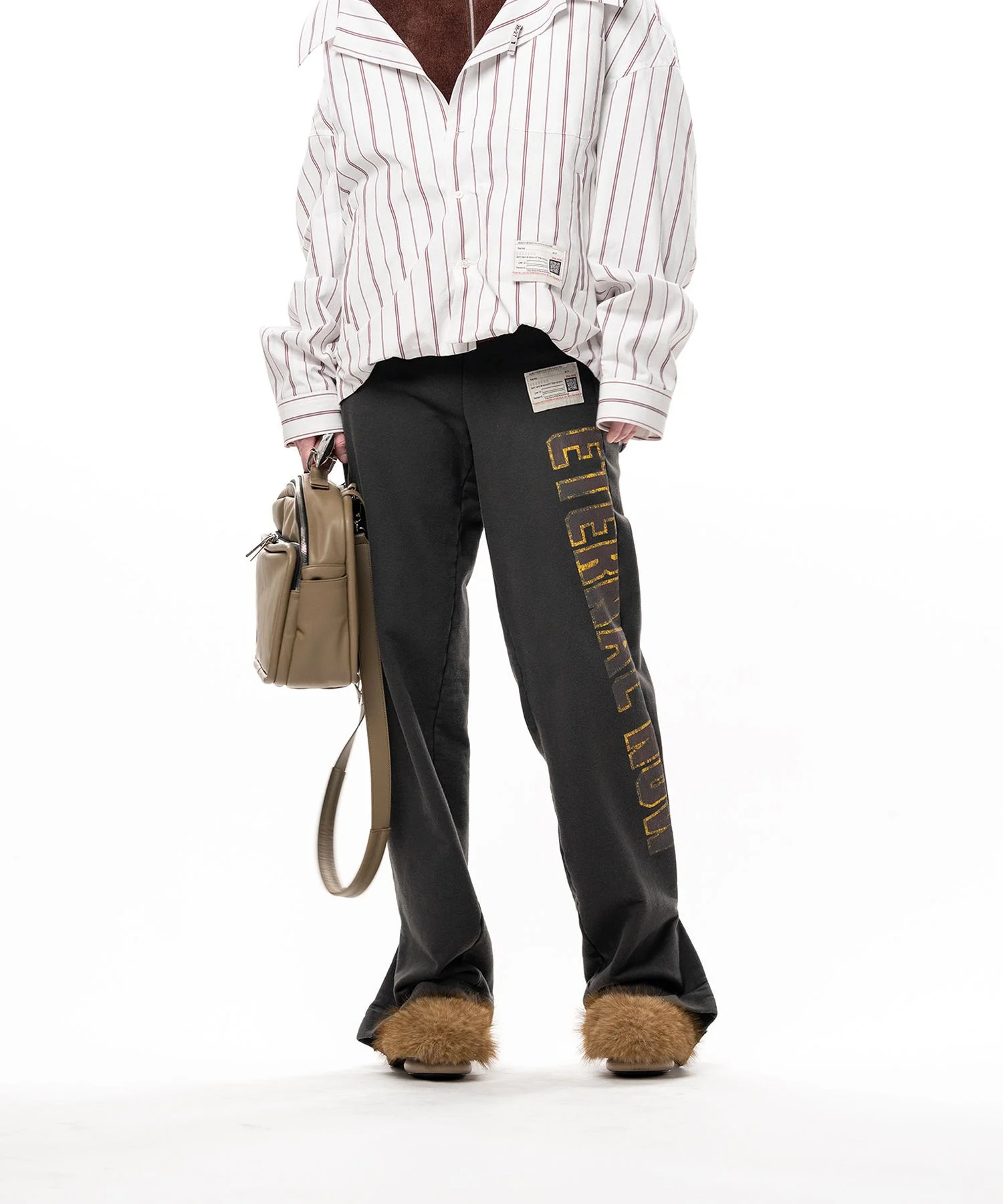 Folded College Logo Sweat Pants - 1
