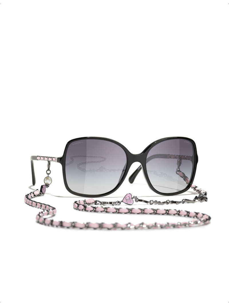 CHANEL CH5210Q square-frame acetate sunglasses outlook