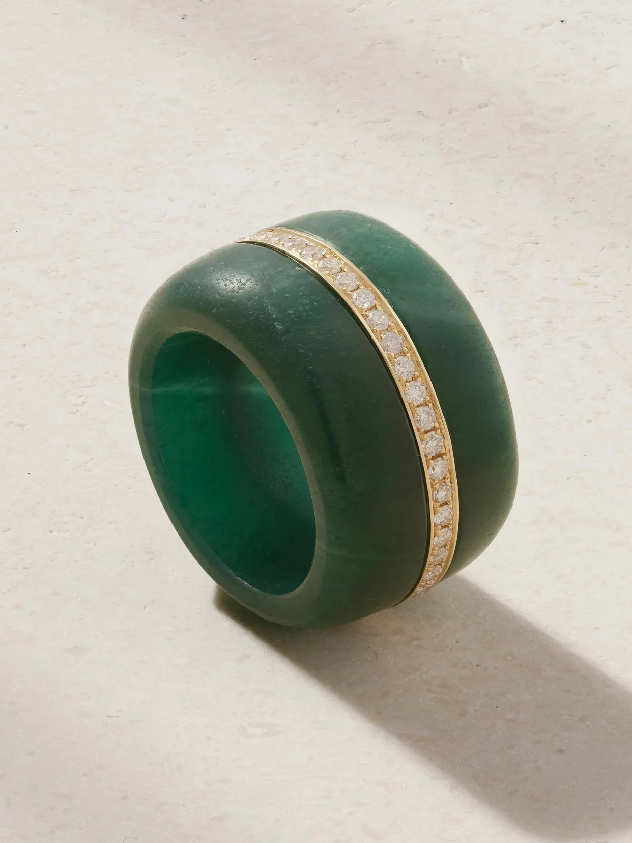 Pebble 14-karat Gold, Chalcedony And Diamond Ring - 1