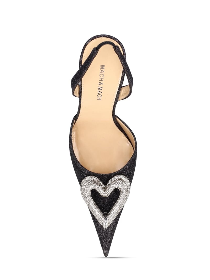 110mm Triple Heart glittered pumps - 5