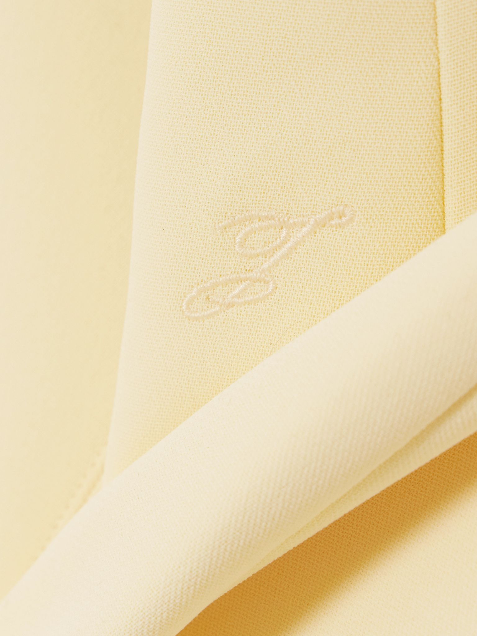 Triangle paneled crepe midi skirt Pastel yellow - 5