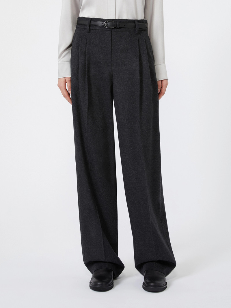 COCCO Wool wide-leg trousers - DARK GREY 3