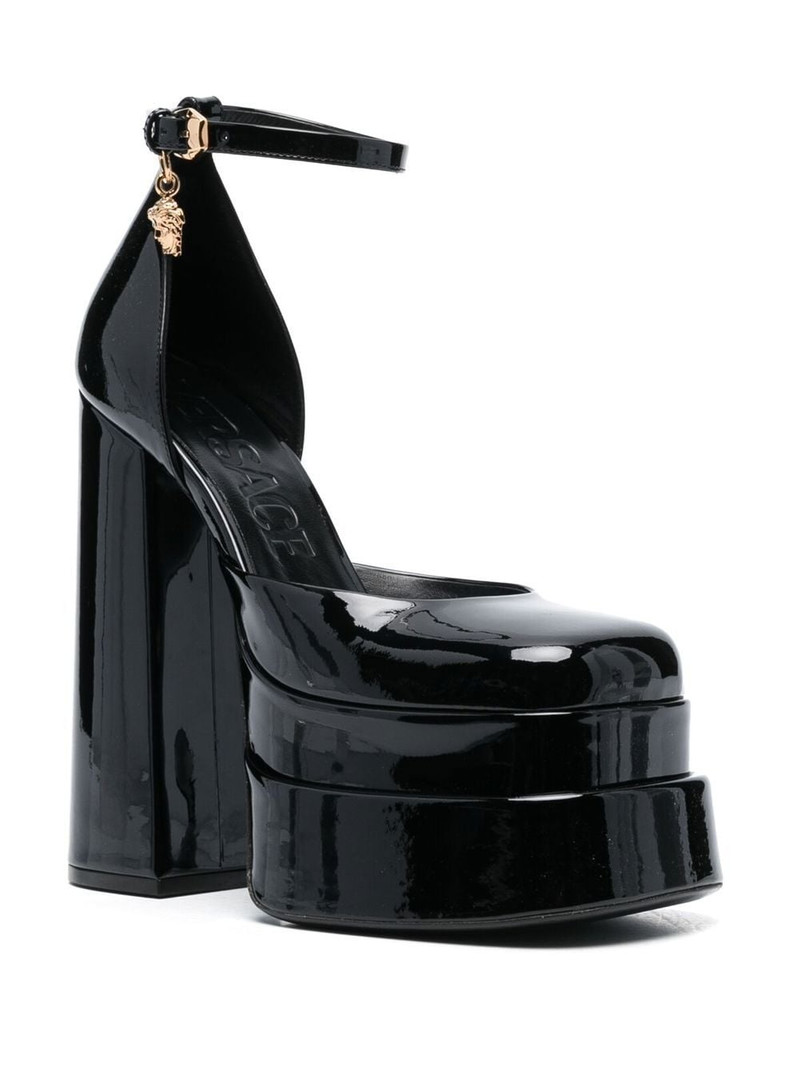 VERSACE patent leather 160mm platform pumps outlook
