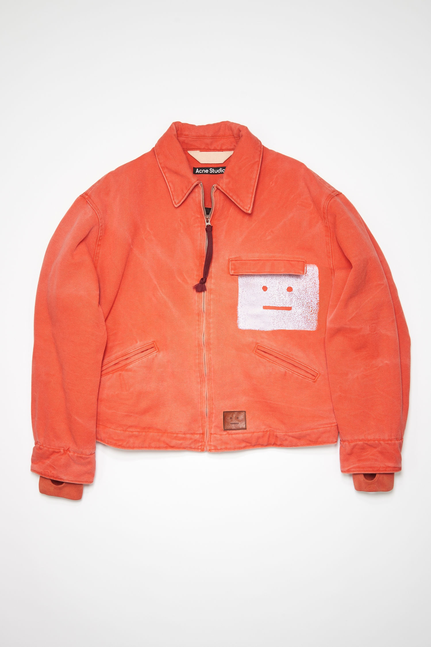 Padded face jacket - Mandarin orange - 4