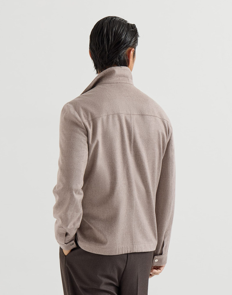 Lightweight cashmere flannel outerwear jacket 3