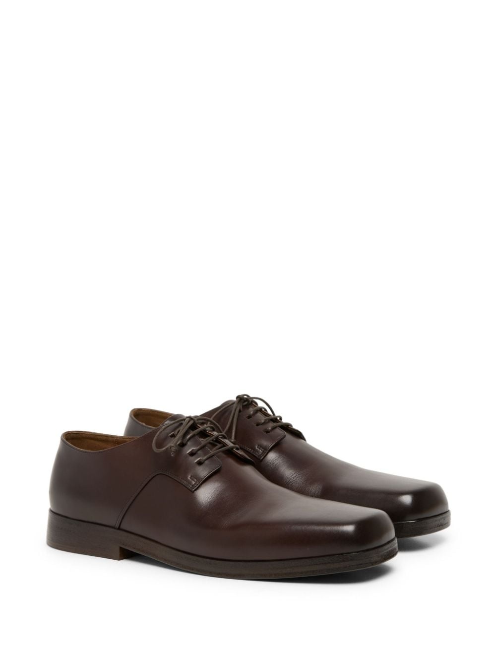 square-toe leather derby shoes - 2