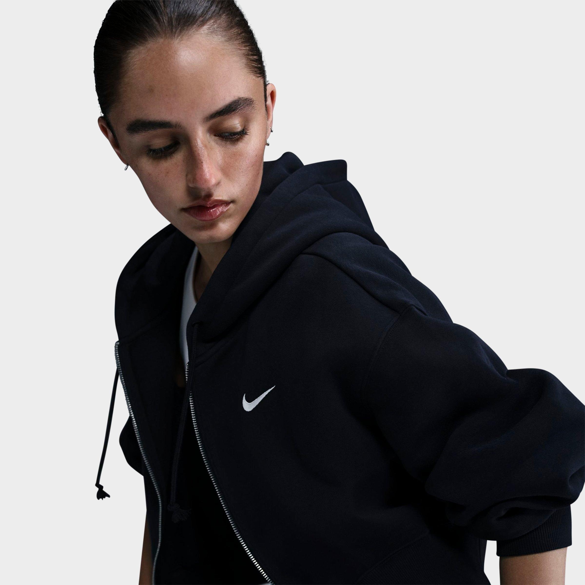 WOMEN'S NIKE SPORTSWEAR PHOENIX FLEECE CROP FULL-ZIP HOODIE - 4