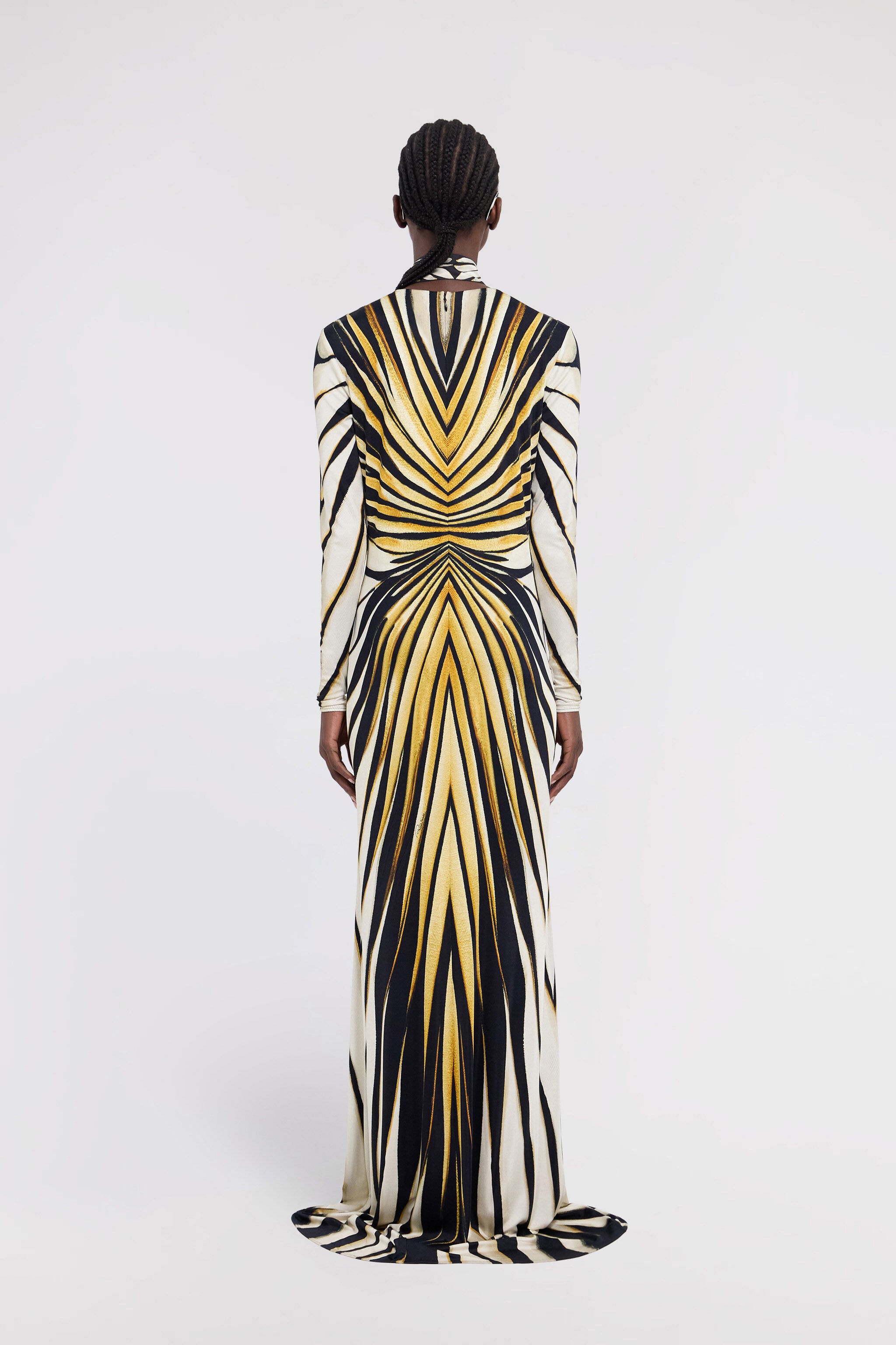 Ray Of Gold Print Maxi Dress - 4