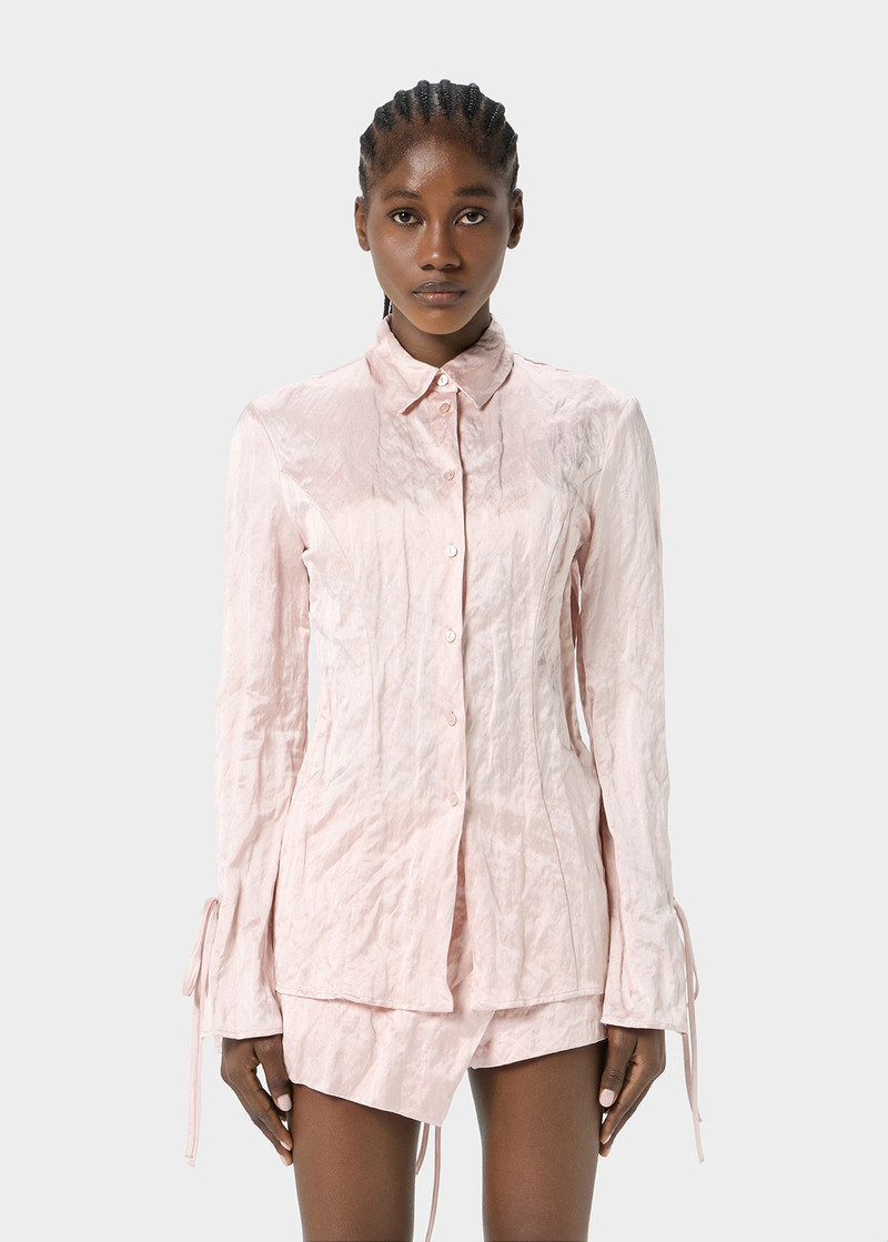 CRINKLED SATIN SHIRT 3