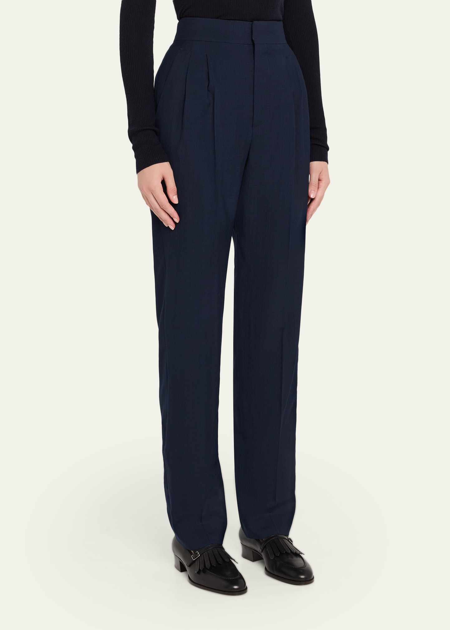 Sam Breeze Wool Straight-Leg Trousers - 4