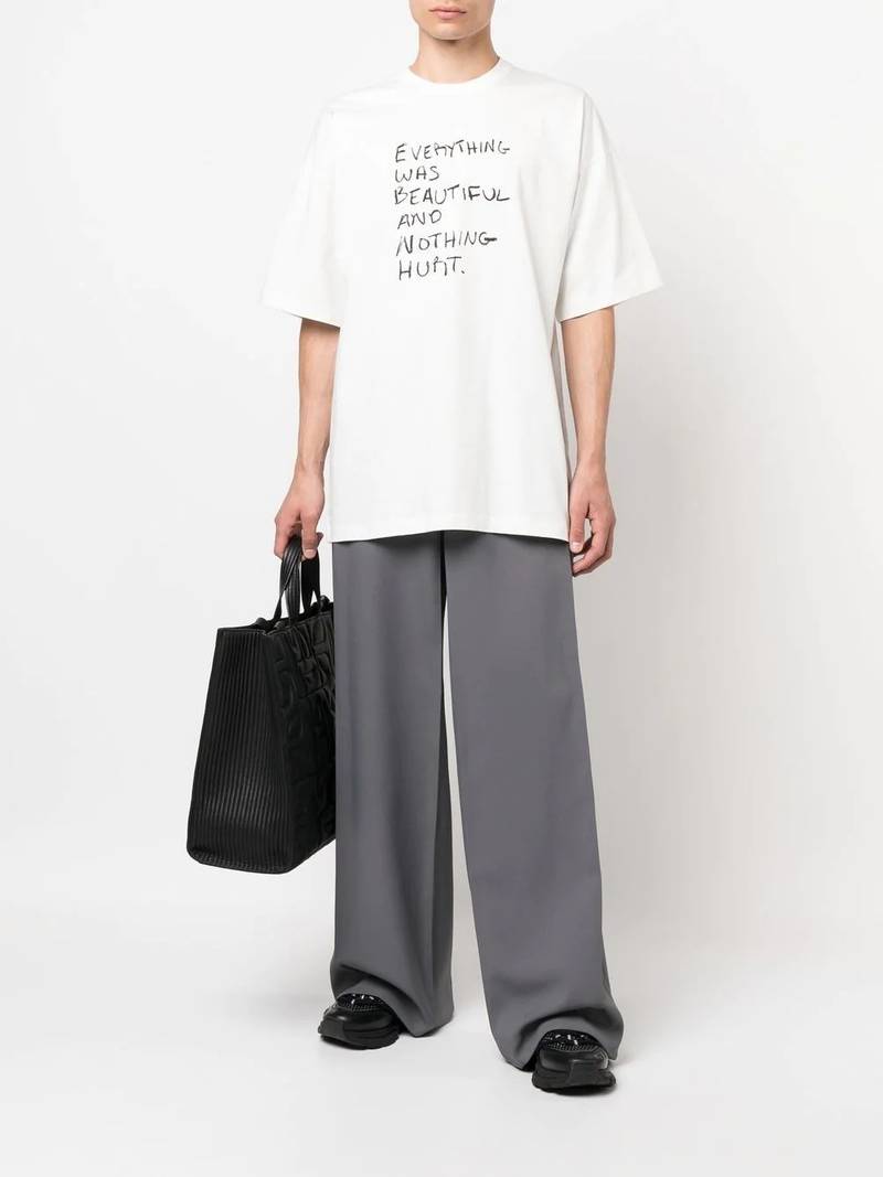 OAMC slogan-print cotton T-shirt outlook
