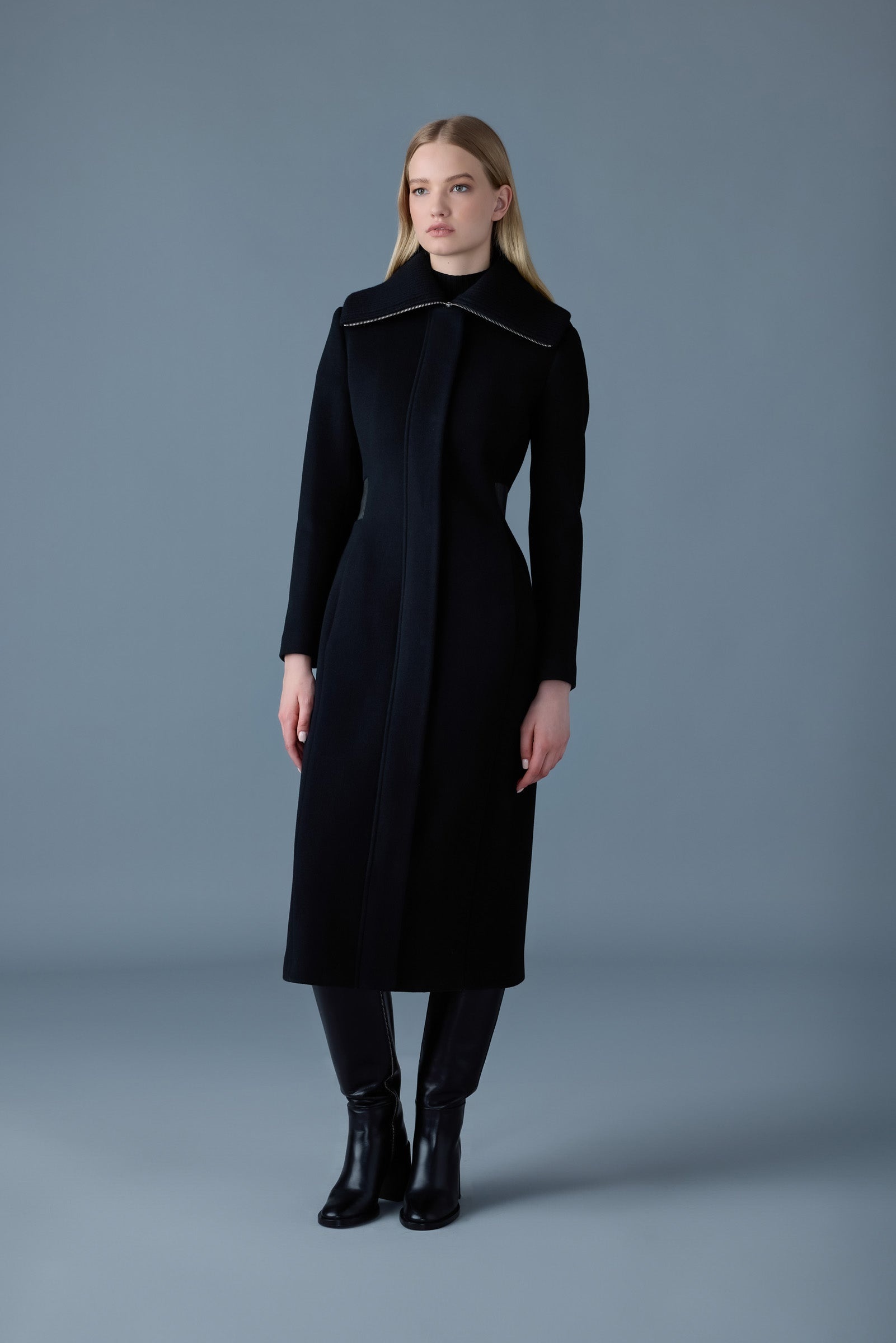 MACKAGE CLARICE Double-face wool coat with smocked detailing