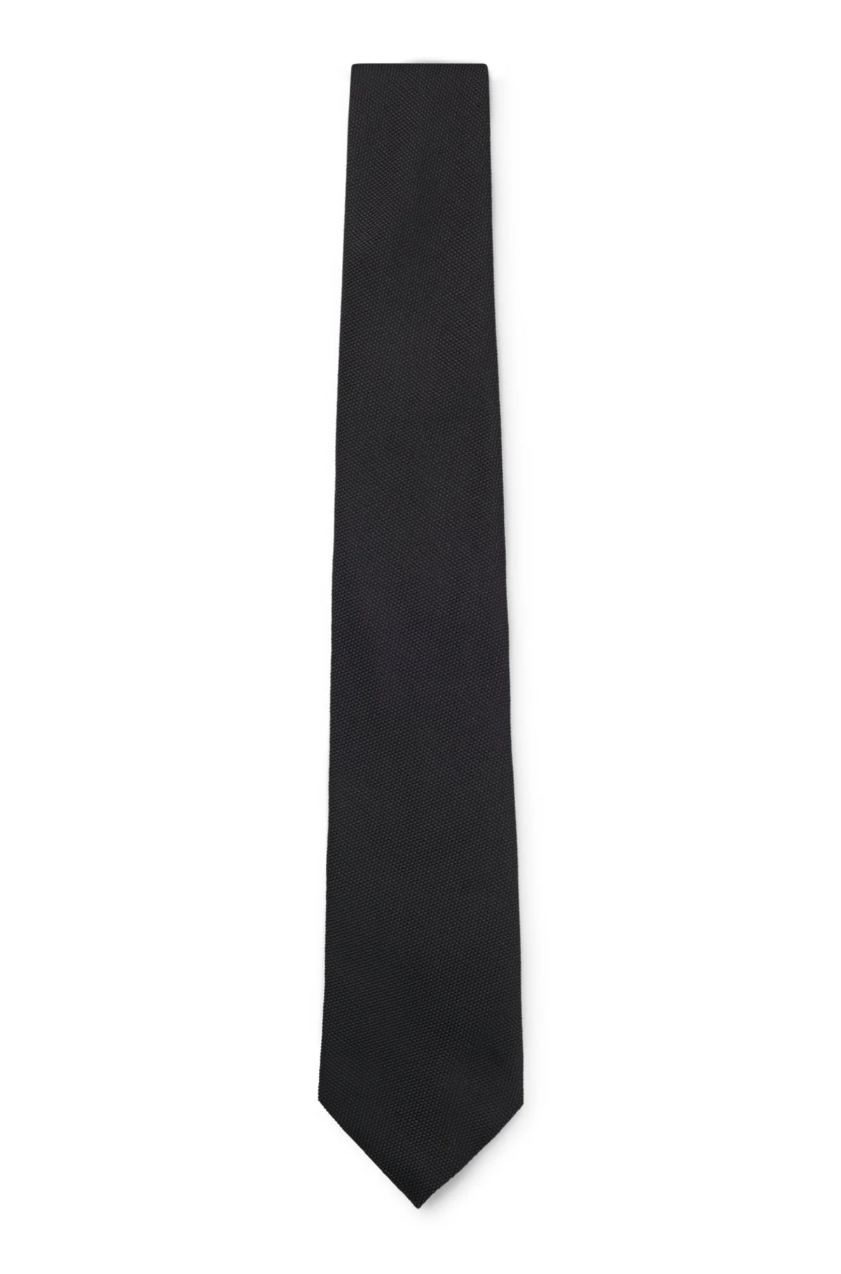 SILK TIE WITH SOLID WEAVE - 1