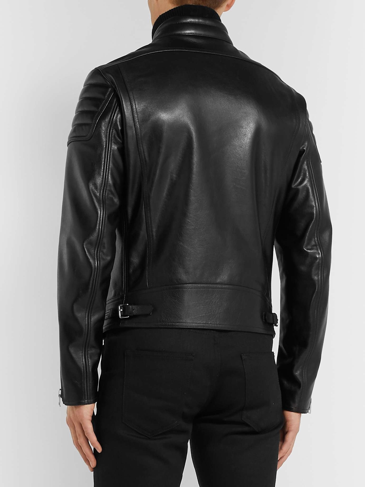 Slim-Fit Leather Jacket - 5