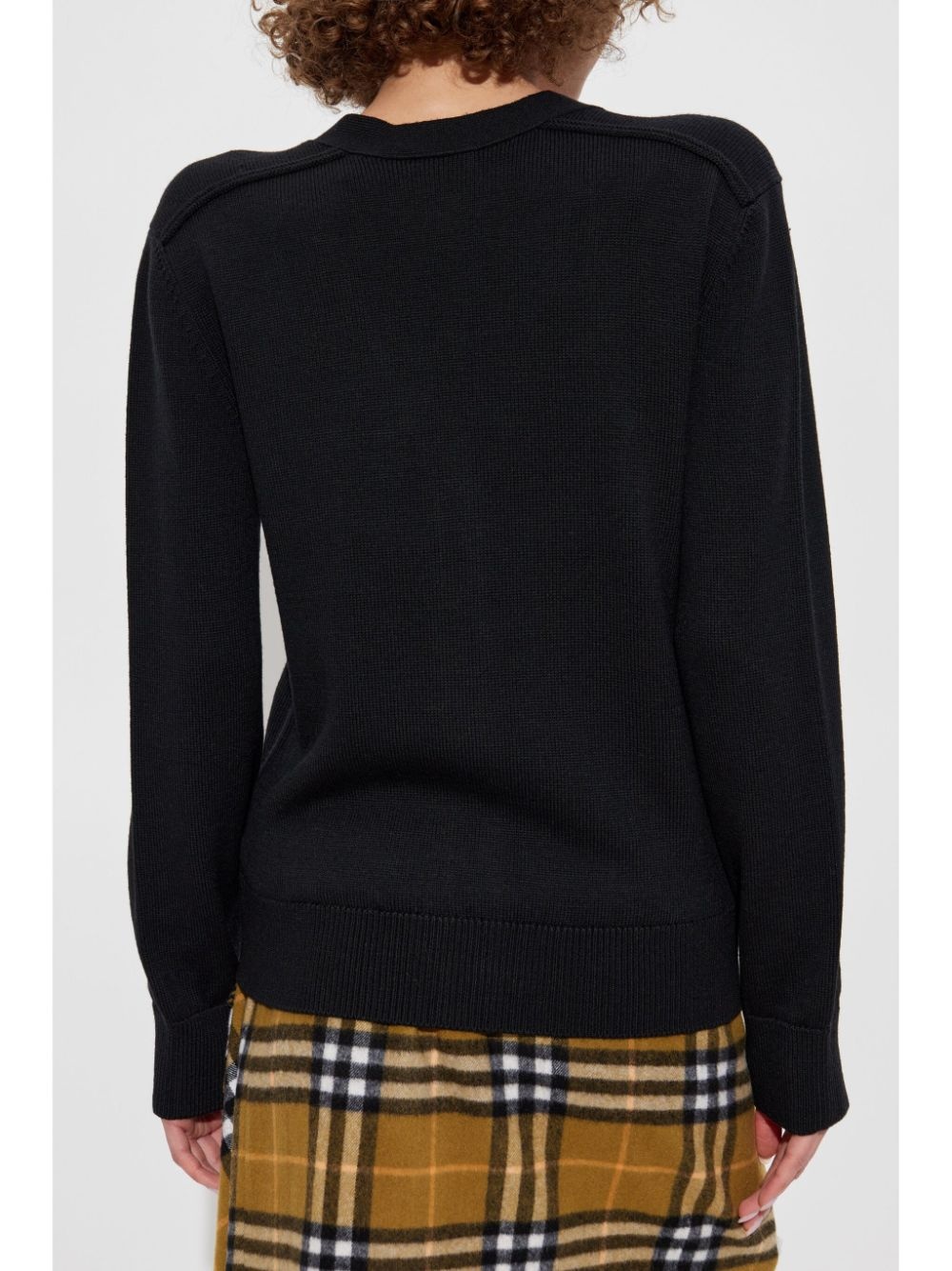 wool V-neck cardigan - 4