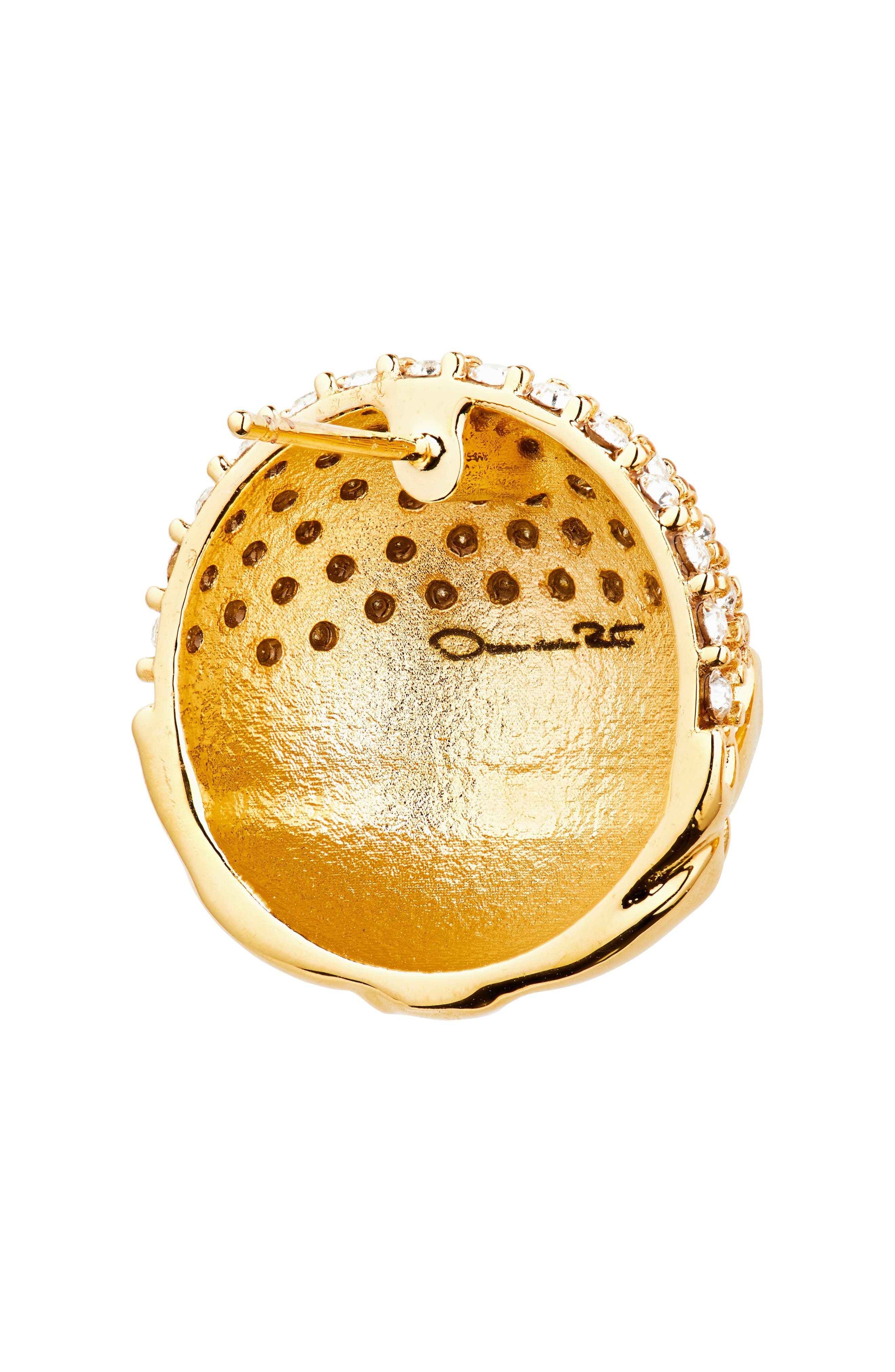Oscar de la Renta Artichoke Pavè Stud Earrings in Crystal at Nordstrom - 4