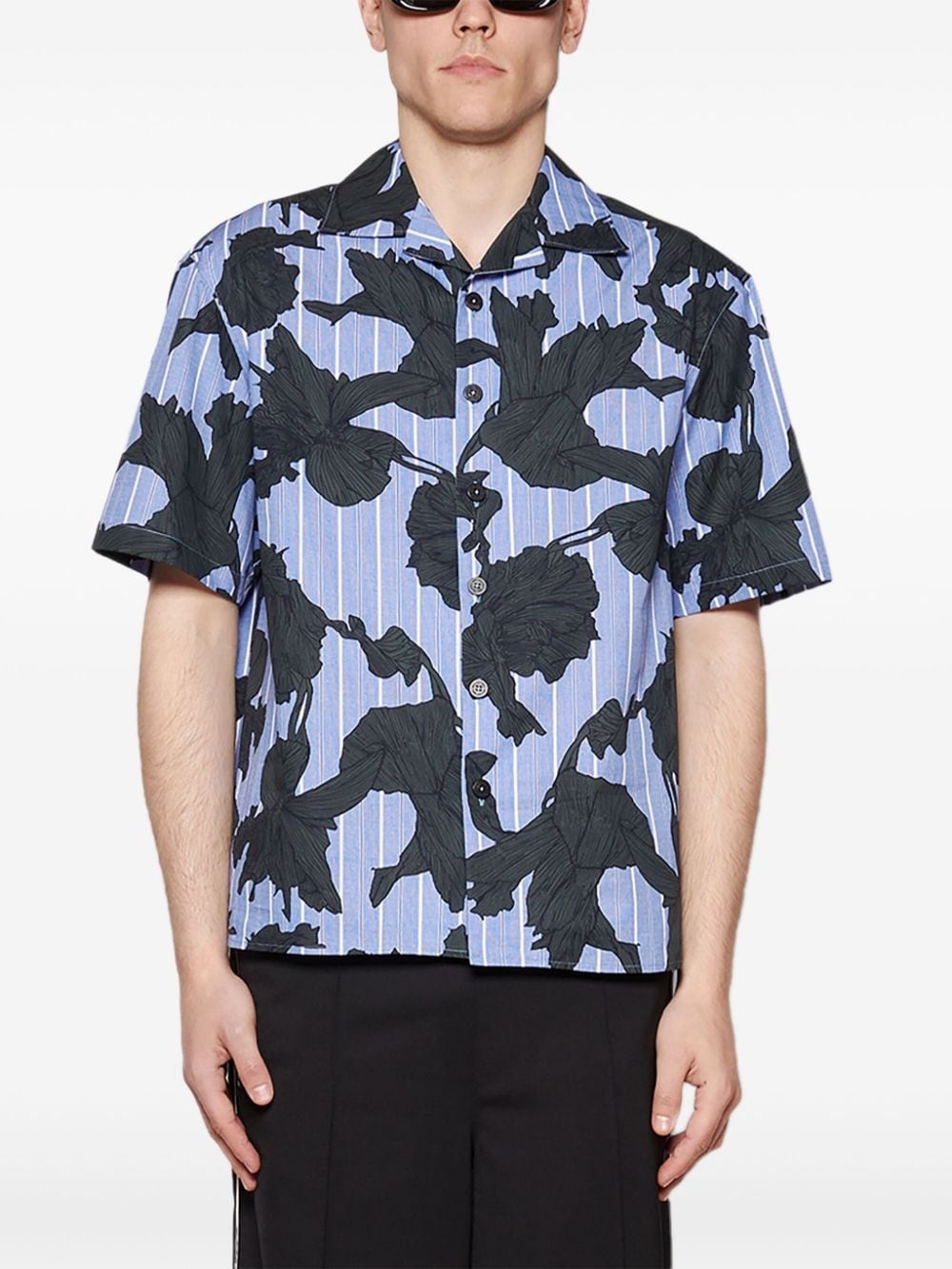 Bold flowers-print shirt - 3