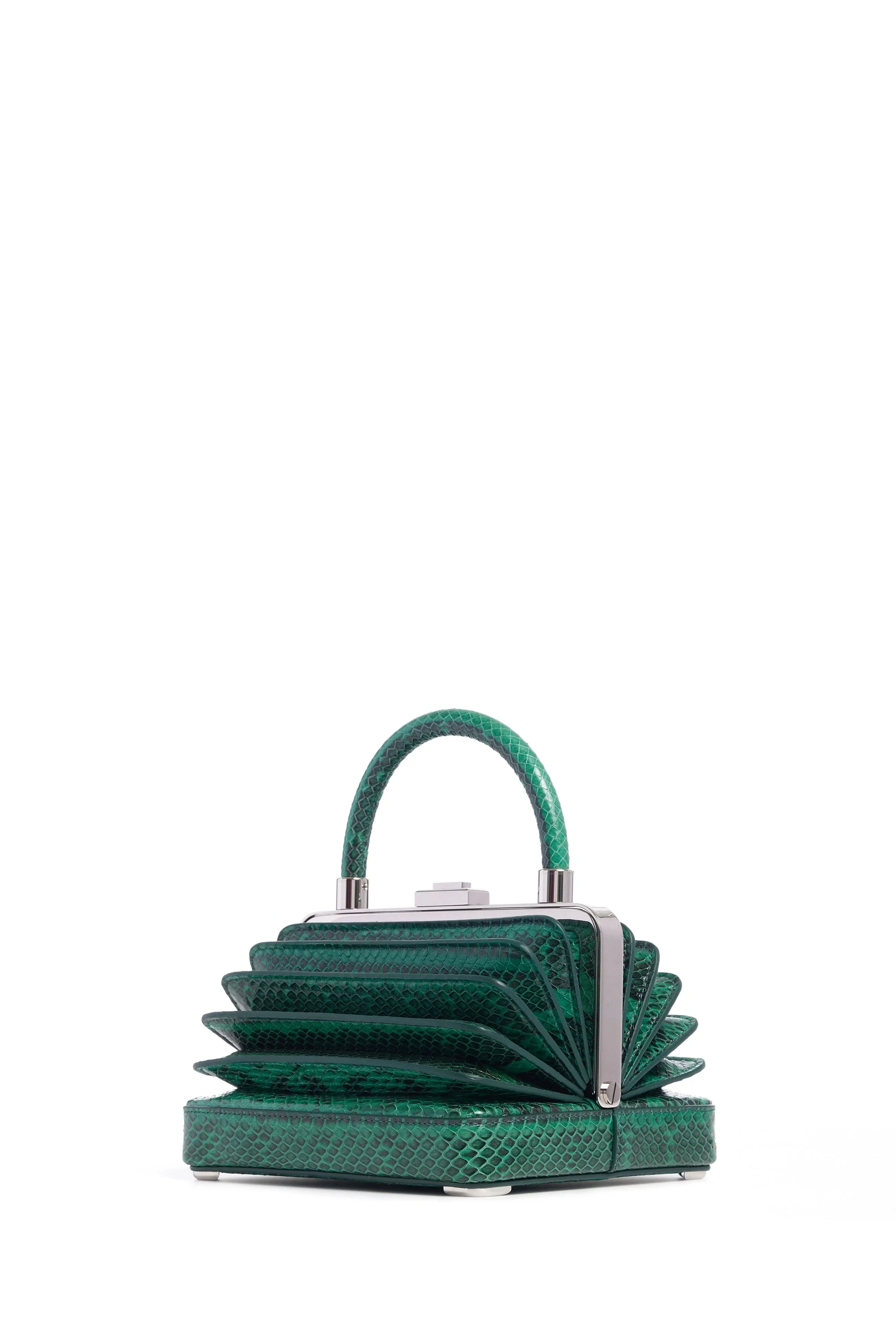 Small Diana Bag in Green Snakeskin - 1