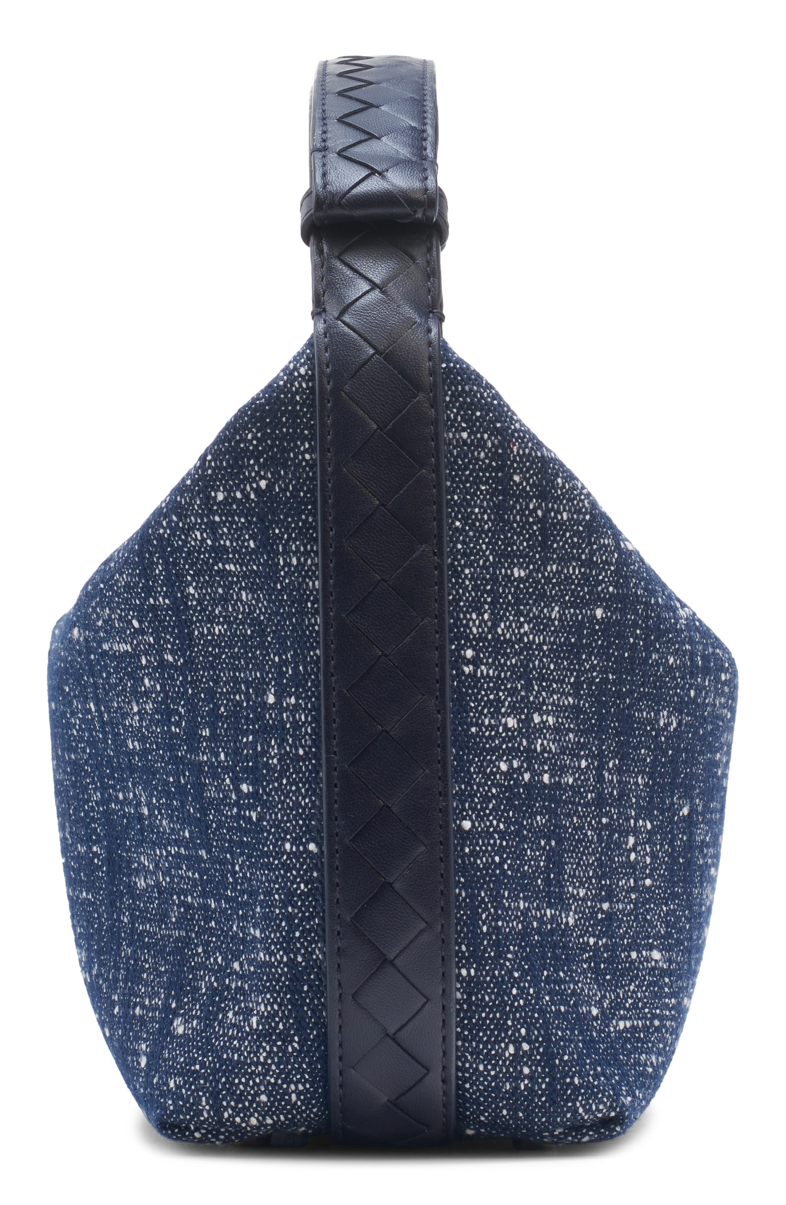 Bottega Veneta Mini Wallace Denim Bouclé Shoulder Bag in Navy-Whit/Spa/Spa-Mb at Nordstrom - 5