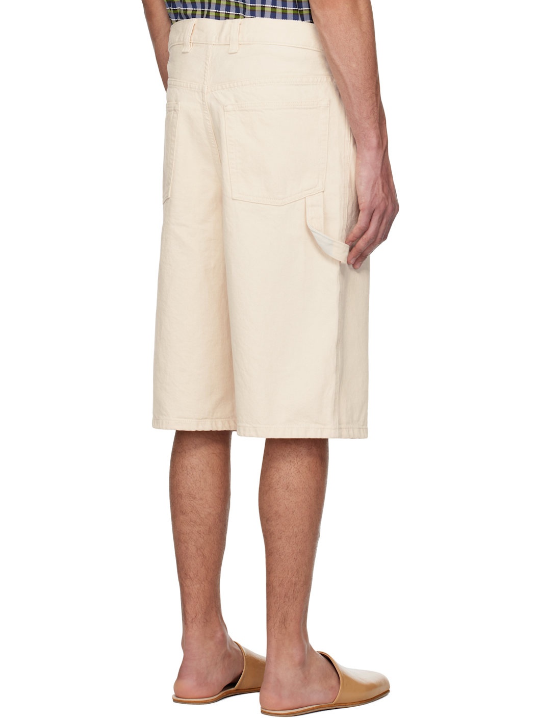 A. P.C. Off-White Westland Denim Shorts - 3