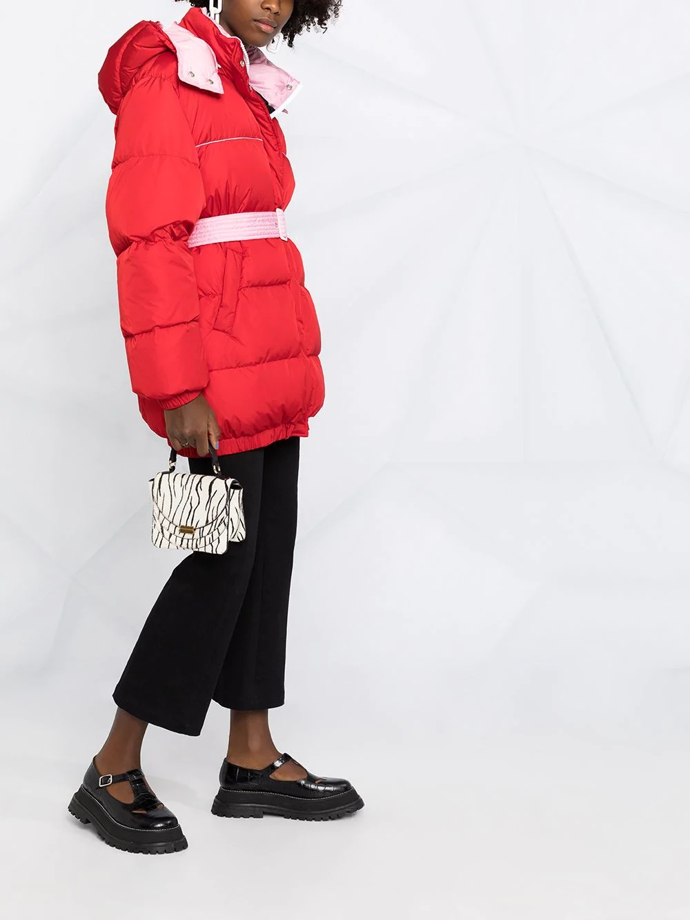 belted waist puffer jacket - 6