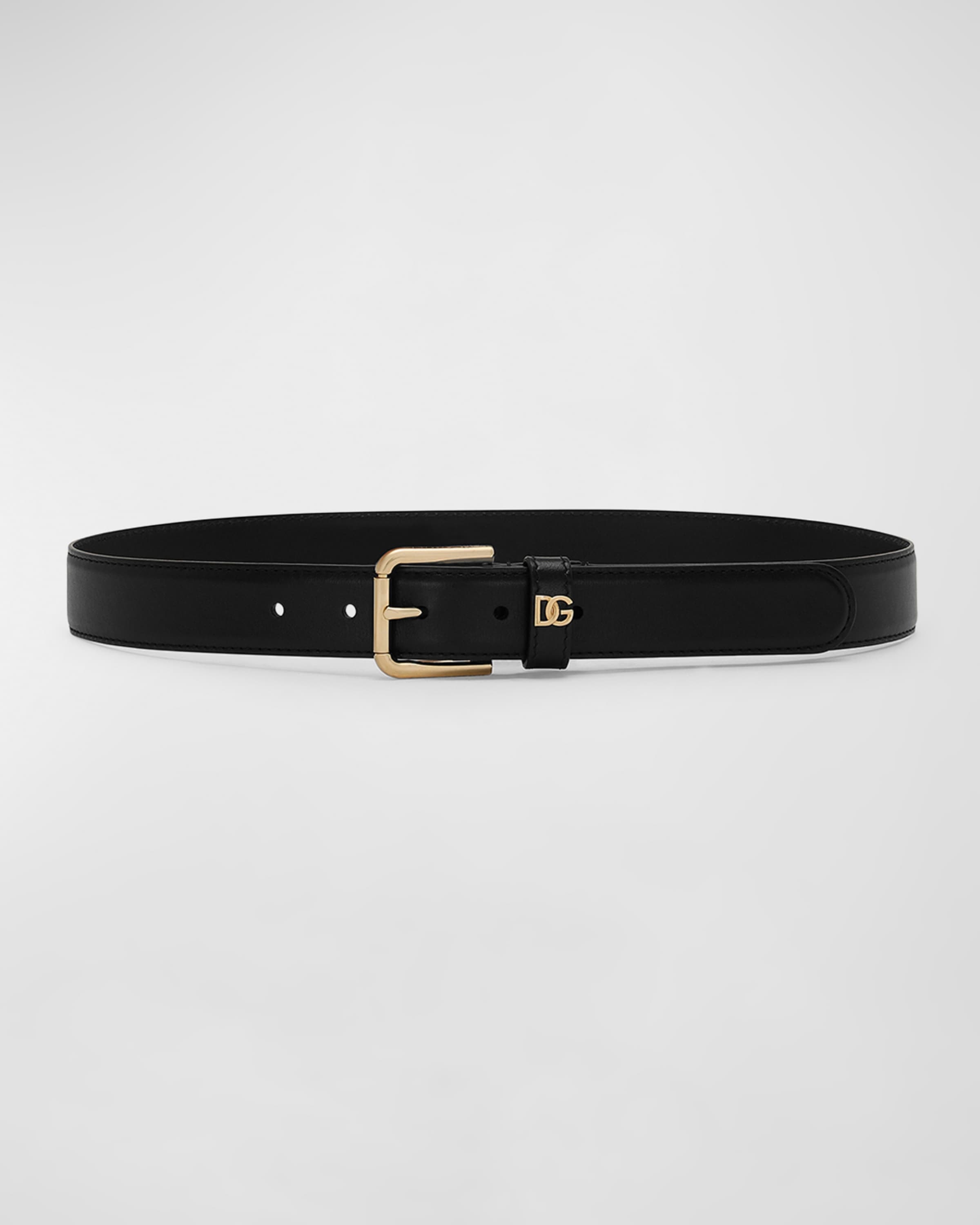 Interlocking DG Smooth Leather Belt - 1