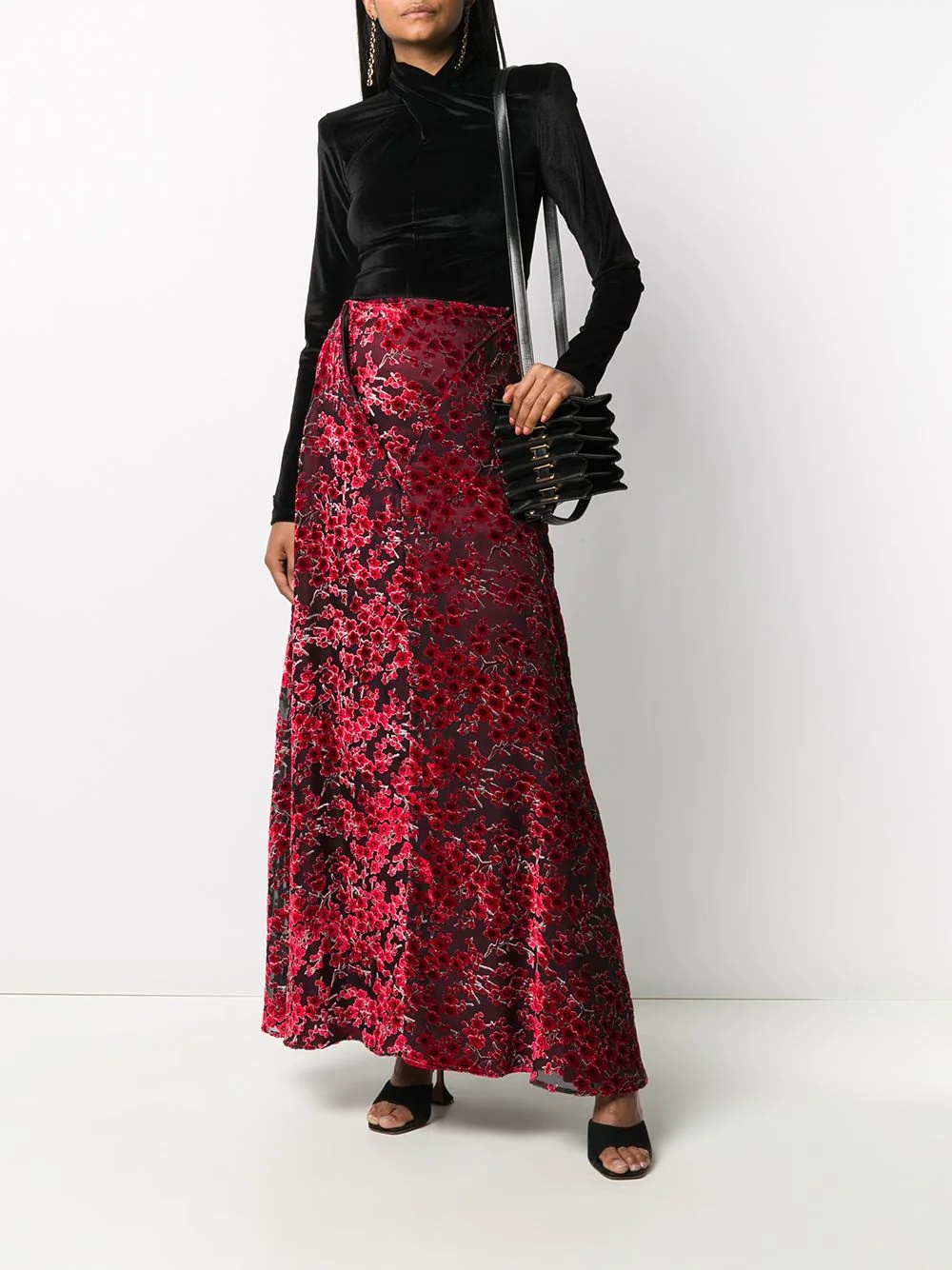 embroidered floral maxi skirt - 2