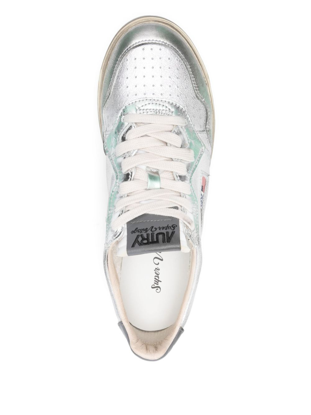 Sper Vintage metallic leather sneakers - 4