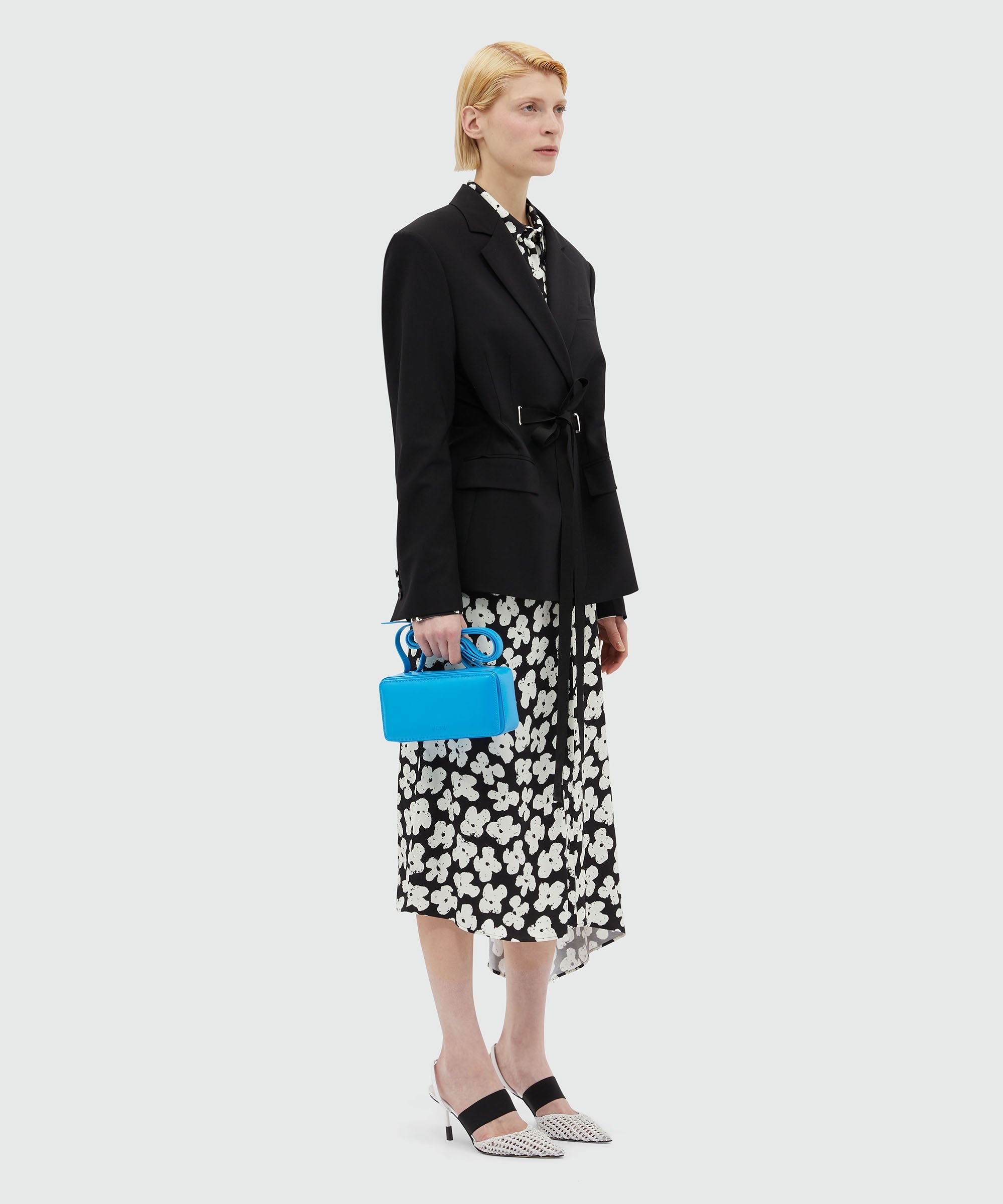 Shirt dress with flower motif - 4