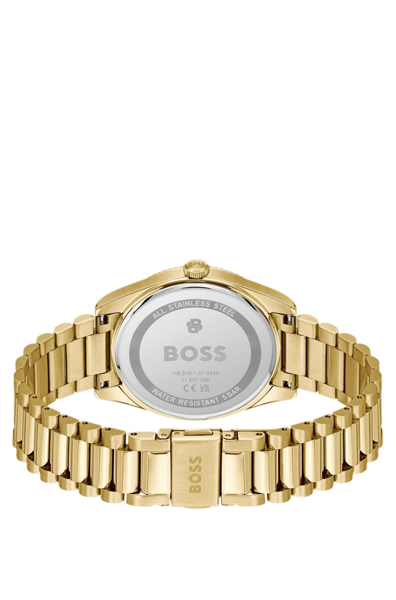 CHESWICK GOLD-TONE WATCH WITH FLUTED BEZEL 3
