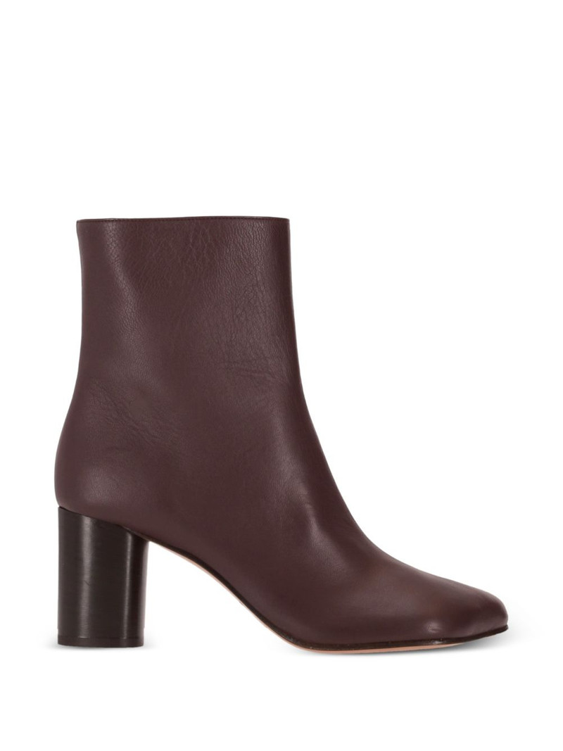 Obliqua leather ankle boots 1