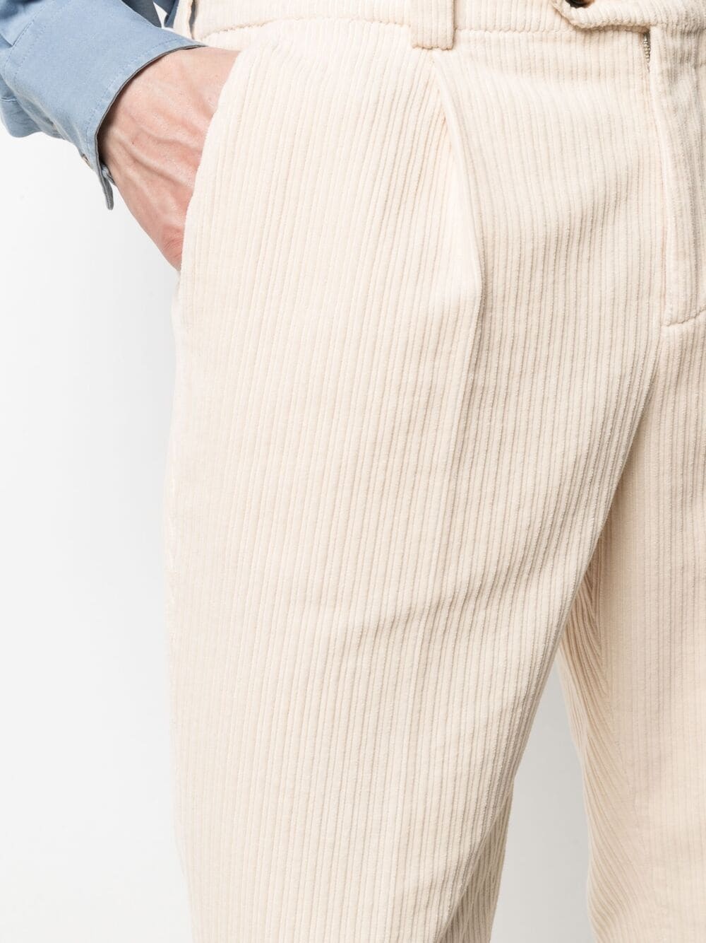 corduroy pleat-detail trousers - 5