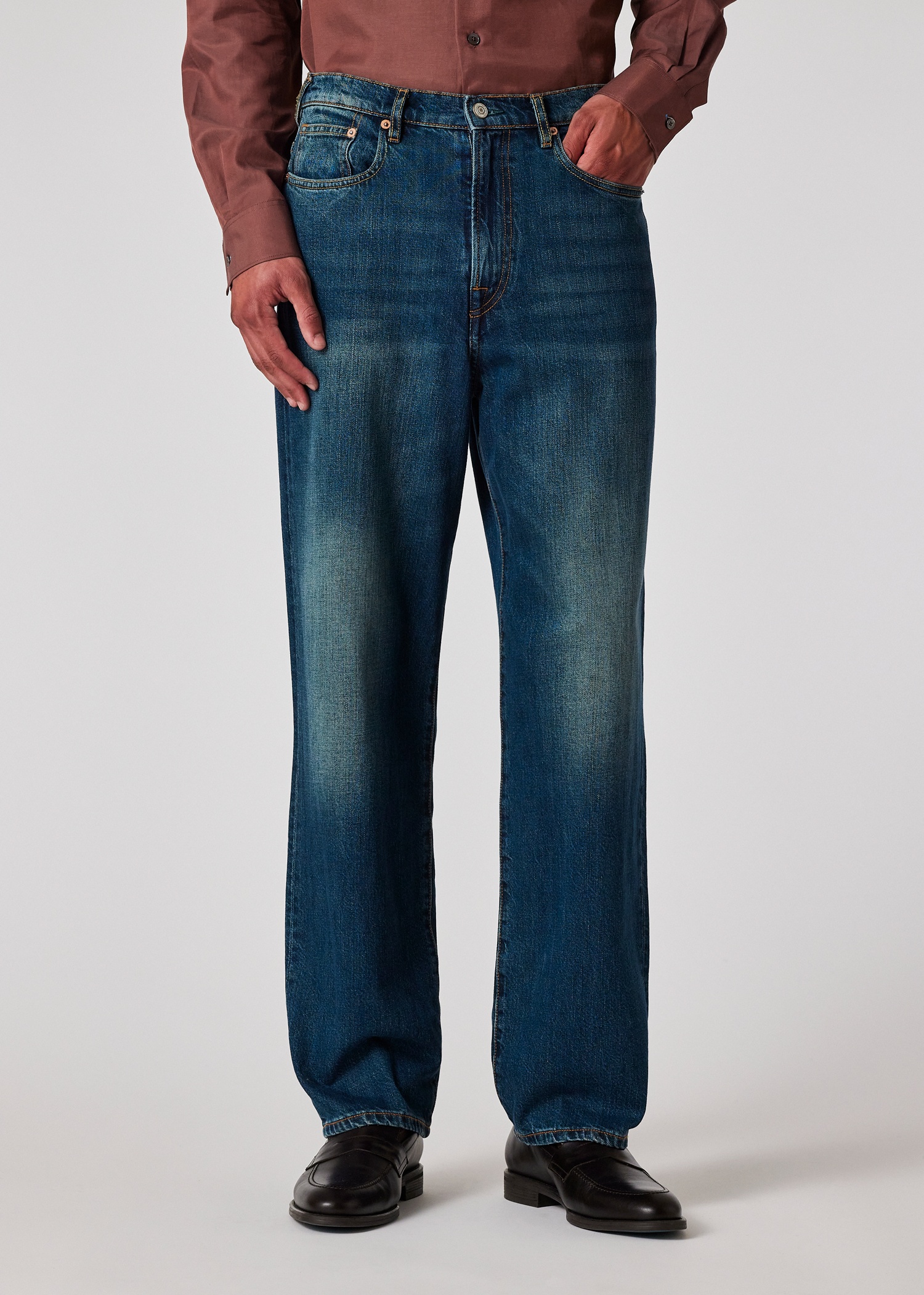 Relaxed-Fit Antique-Wash 'Organic Authentic Twill' Jeans - 3