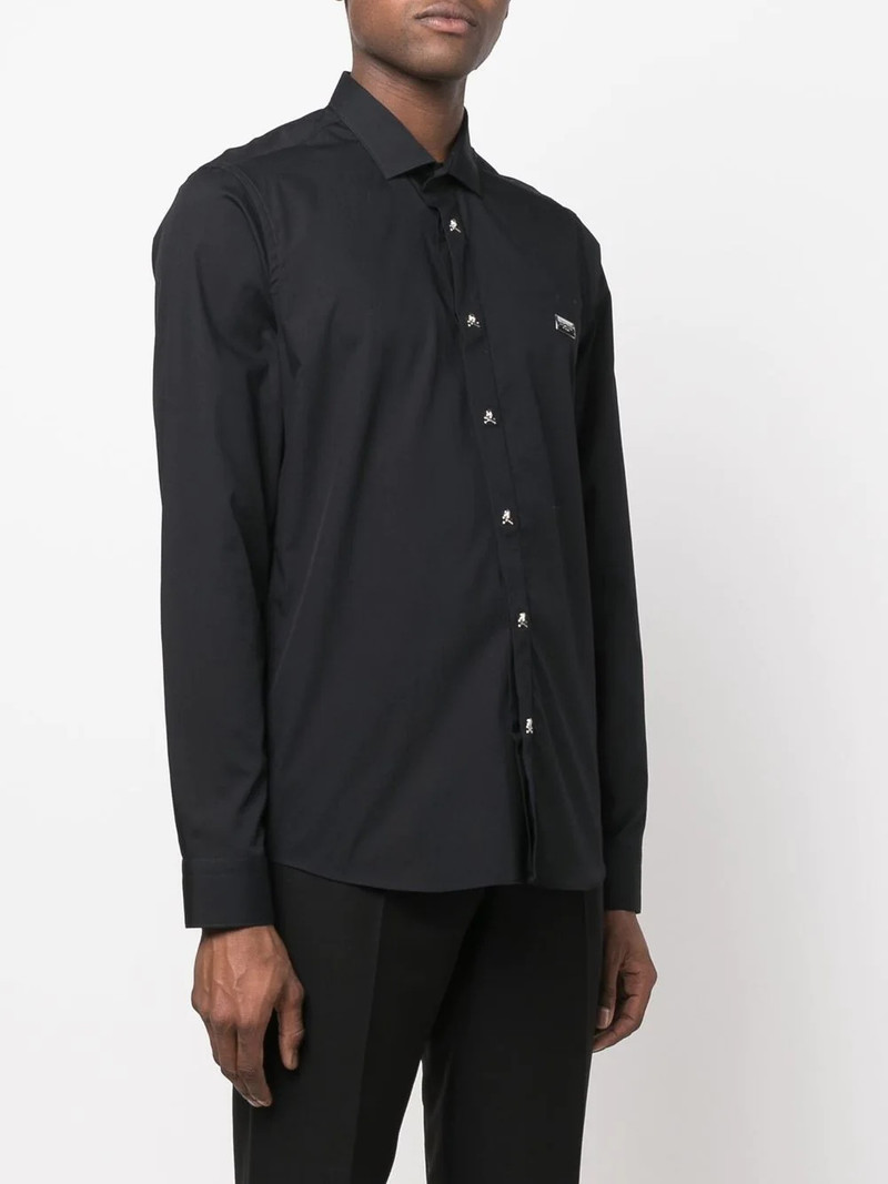 chest logo-plaque detail shirt 3