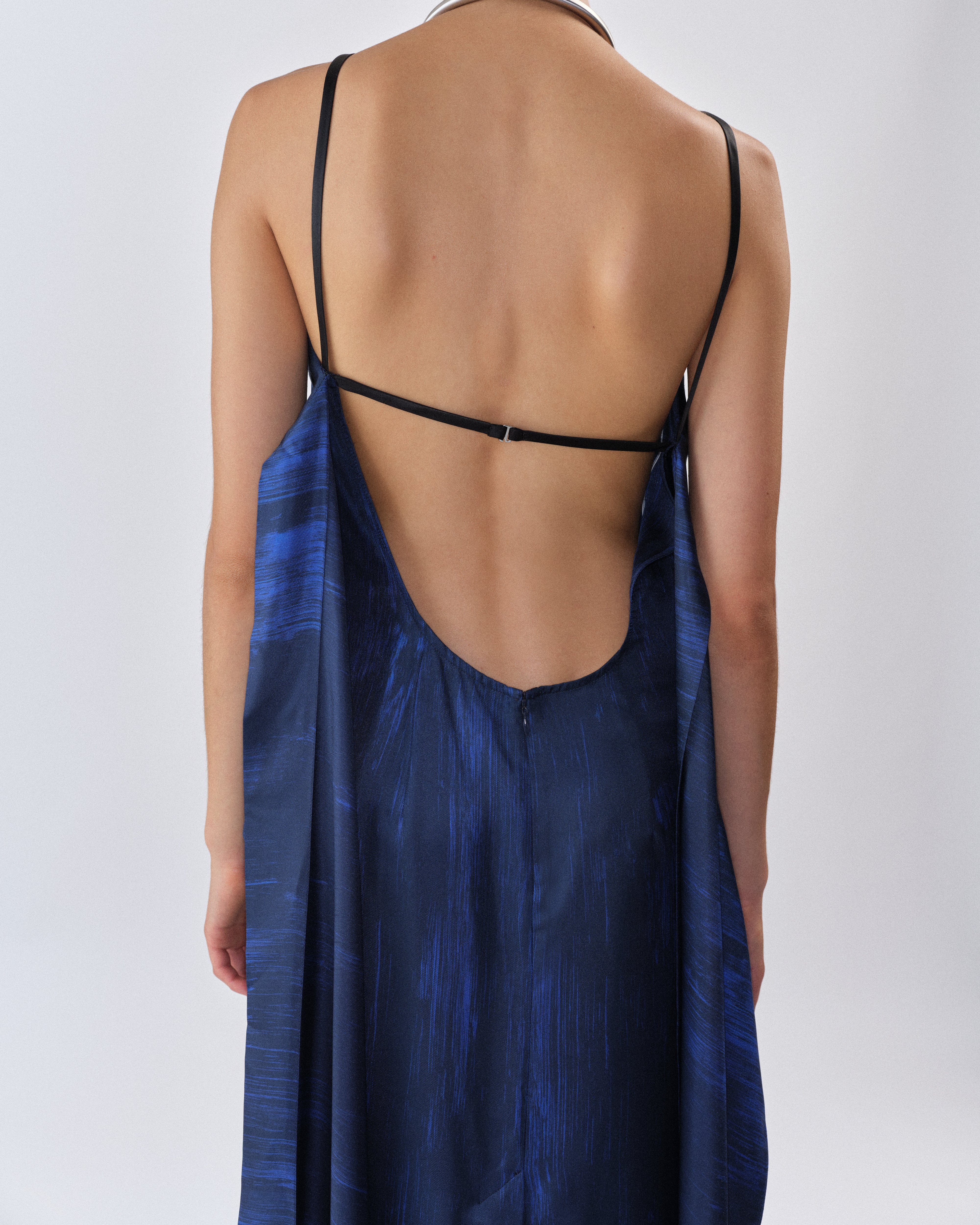 Wilma Dress in Double Printed Silk Twill - 8