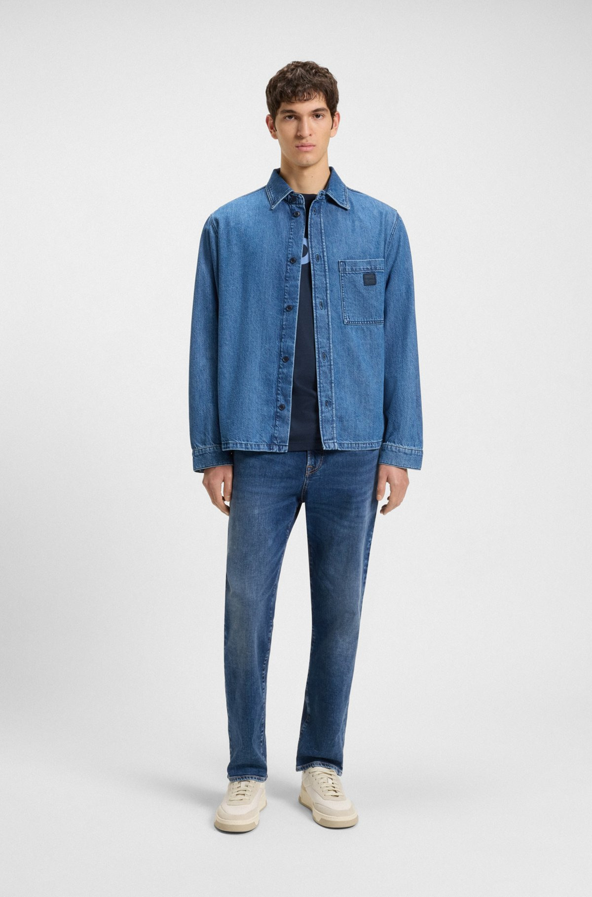 MAINE REGULAR-FIT JEANS IN BLUE SUPER-STRETCH DENIM - 3