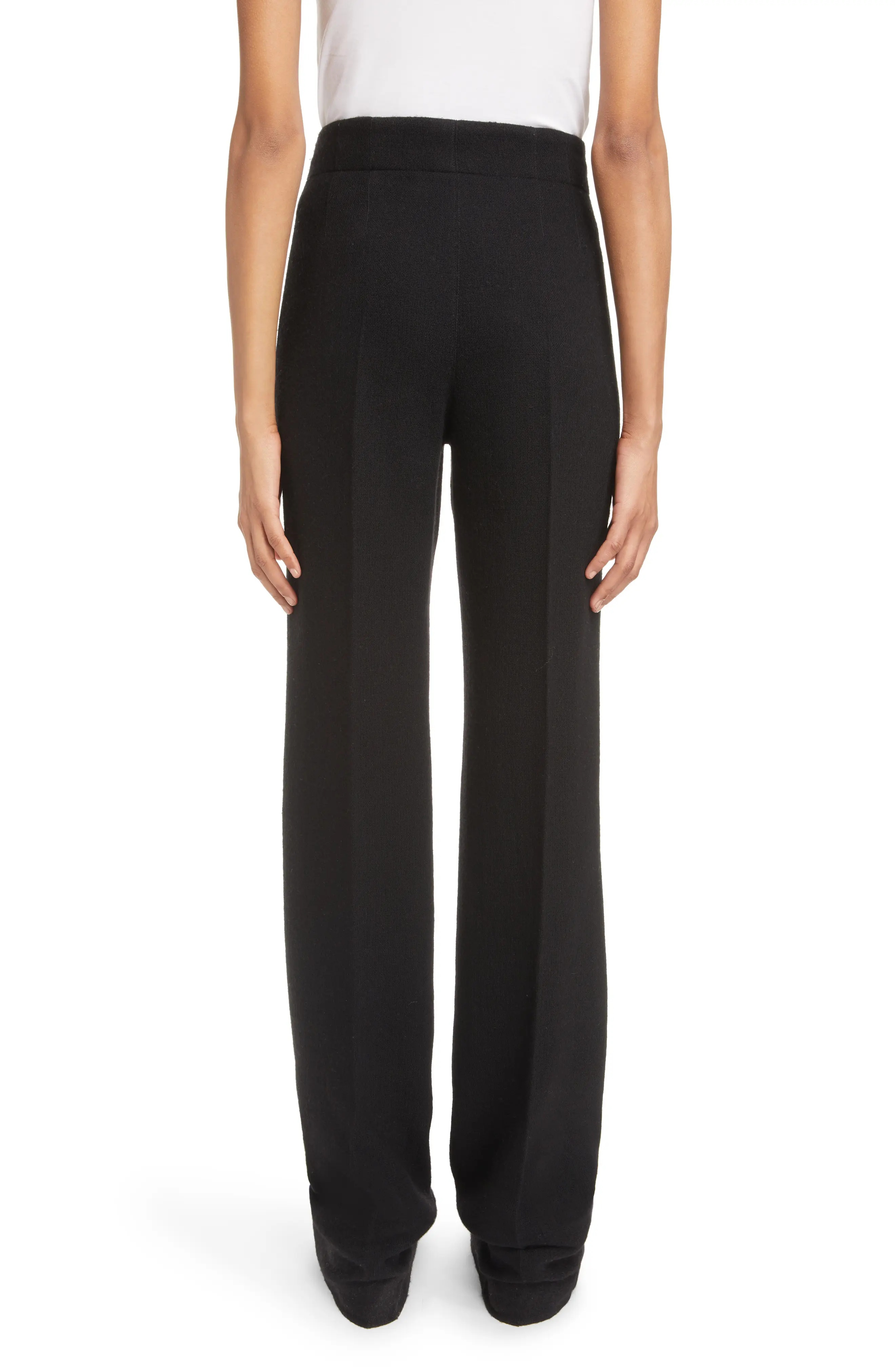 Pintuck Pull-On Wool & Cashmere Trousers - 2