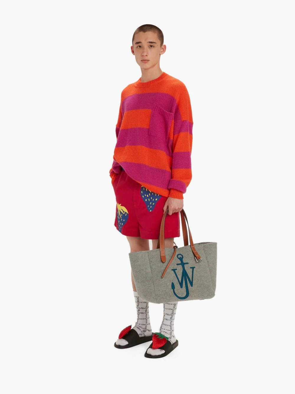 STRIPED PATCHPOCKET CREWNECK JUMPER - 5