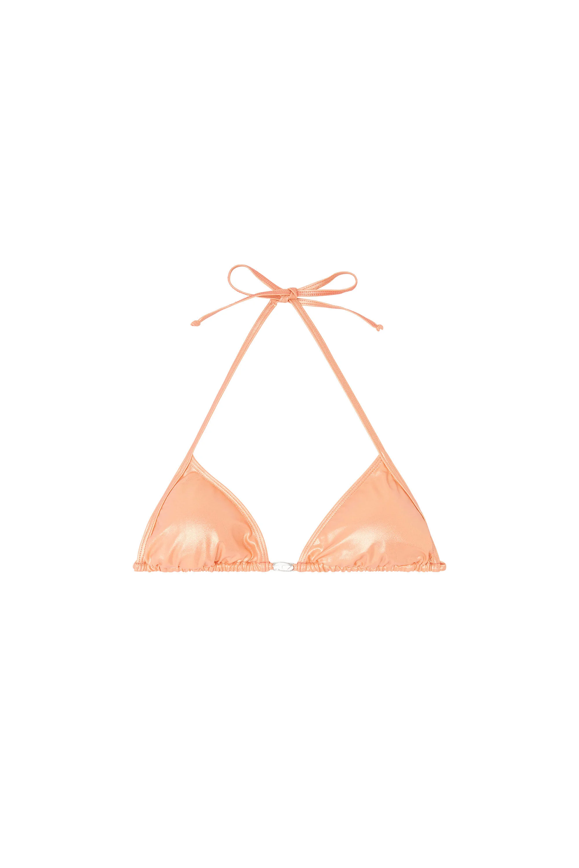 TRIANGLE BIKINI TOP IN SHIMMERY FABRIC - 1