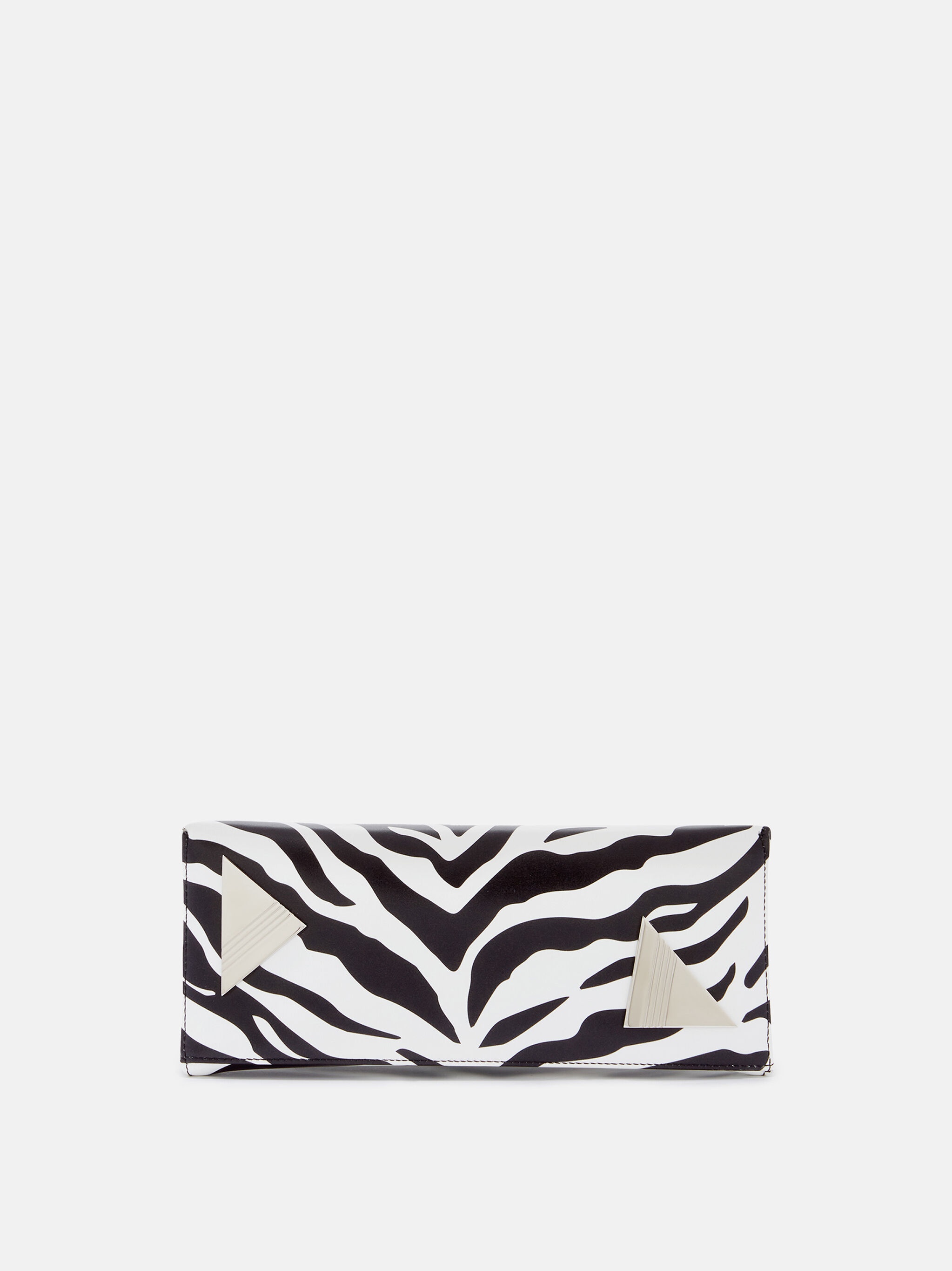 ''8.30 PM'' BLACK AND WHITE OVERSIZED CLUTCH - 5
