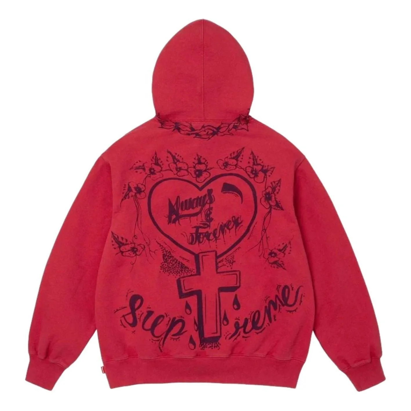 Supreme FW26 Forever Hooded Sweatshirt 'Red' SUP-FW26-012-RED - 1